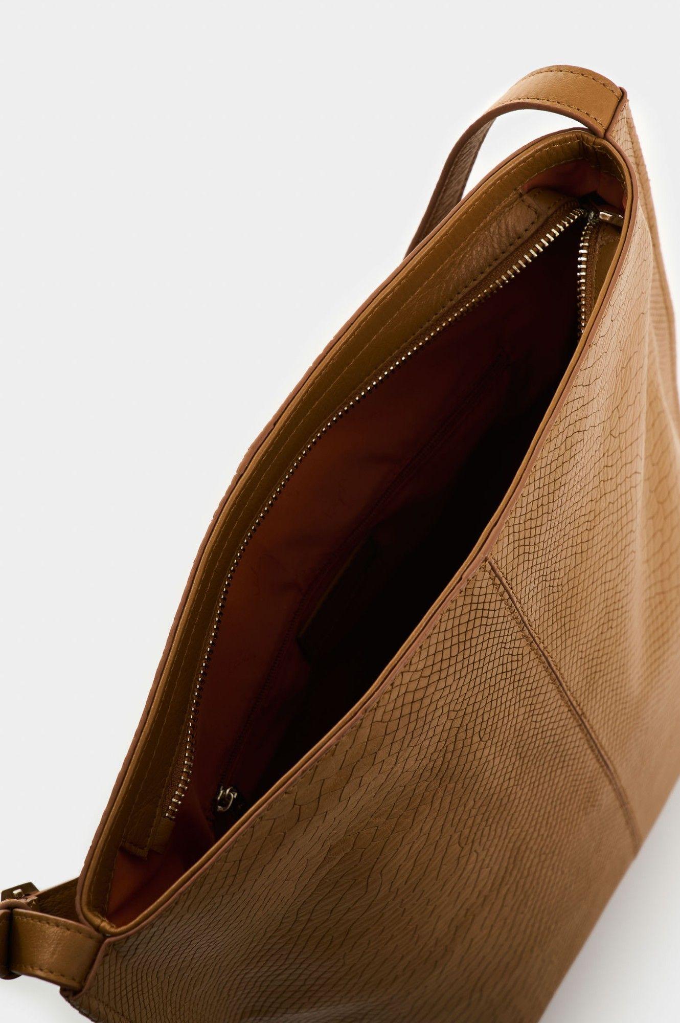Vélez Cartera Bolso Cuero Grabado Mujer Calafate 2 Miel-4