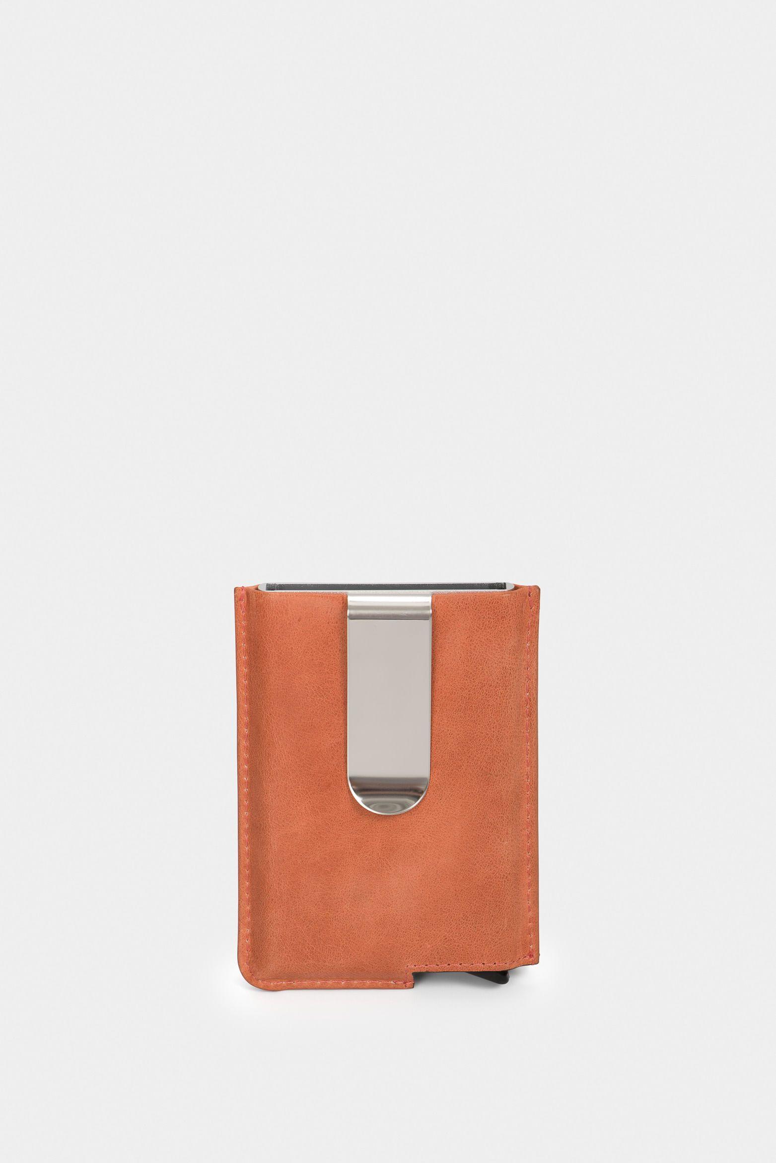 Vélez Porta Documentos De Cuero Miniwallet Naranja-2