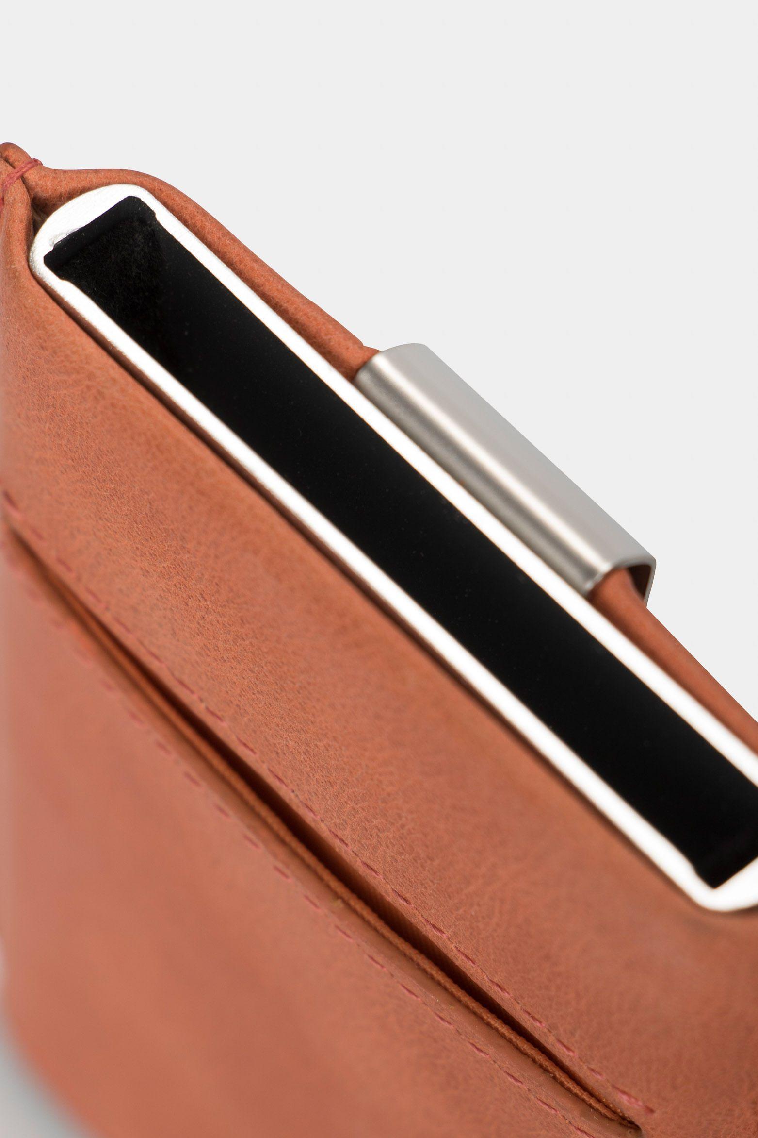 Vélez Porta Documentos De Cuero Miniwallet Naranja-4