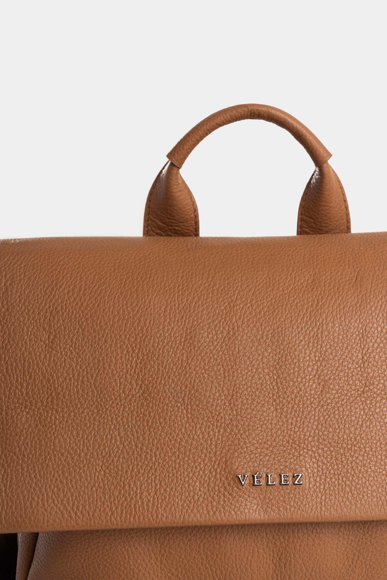Morral Zermatt de cuero para mujer contemporáneo miel-3