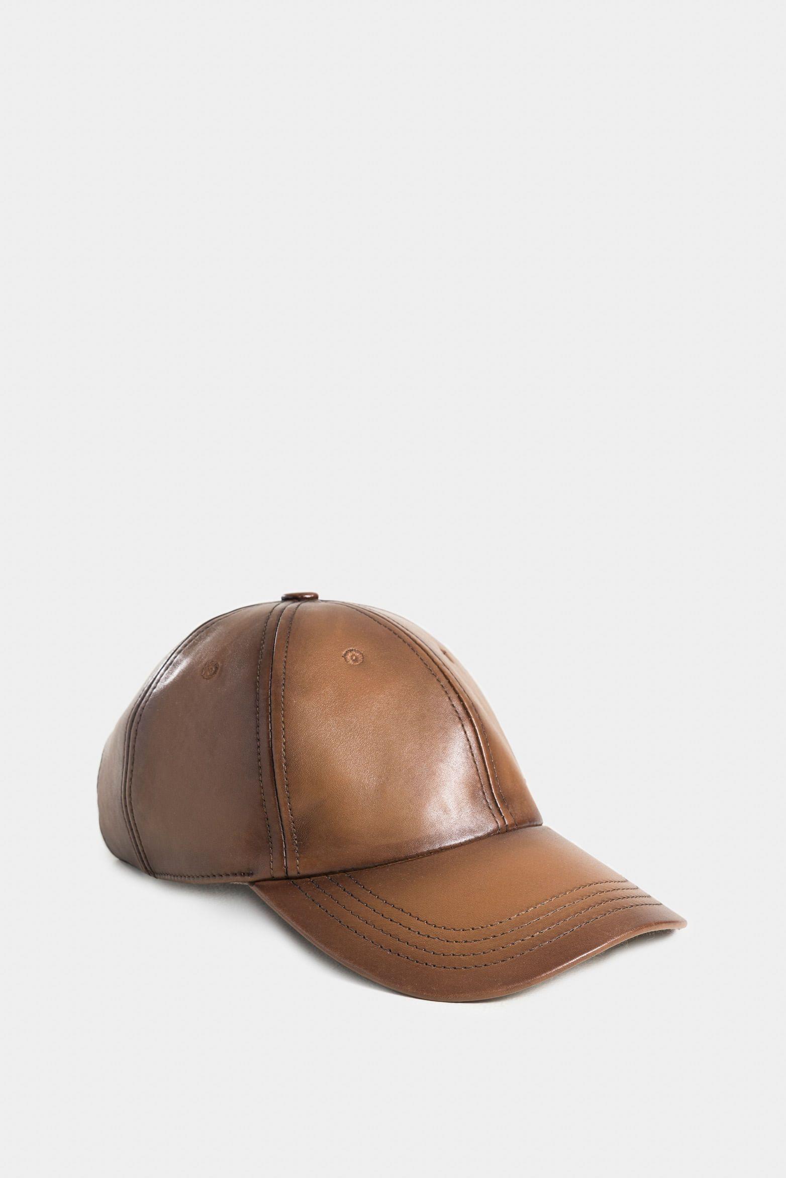 Vélez Gorra Garda De Cuero Para Hombre Silueta Baseball Miel-1