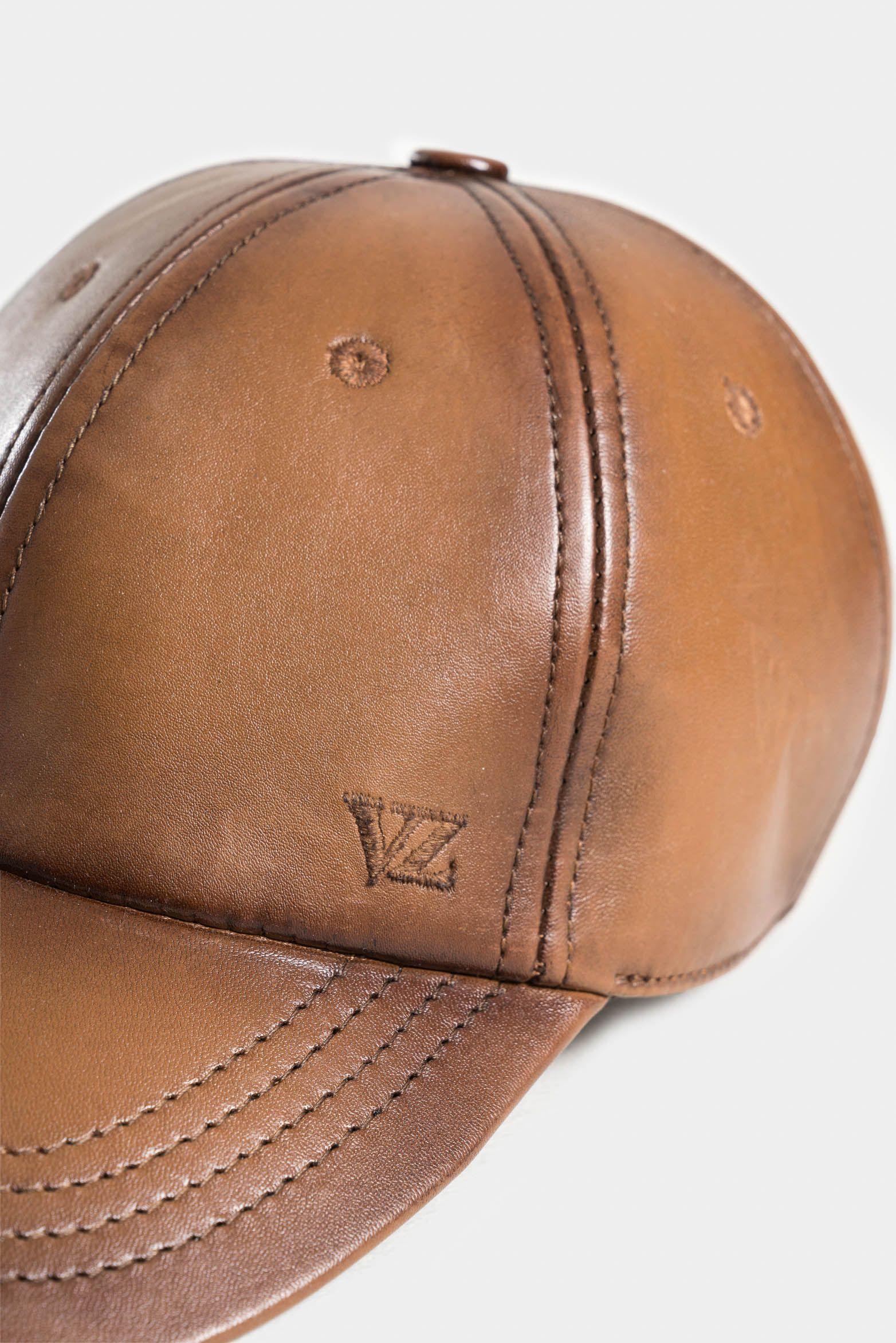 Vélez Gorra Garda De Cuero Para Hombre Silueta Baseball Miel-3