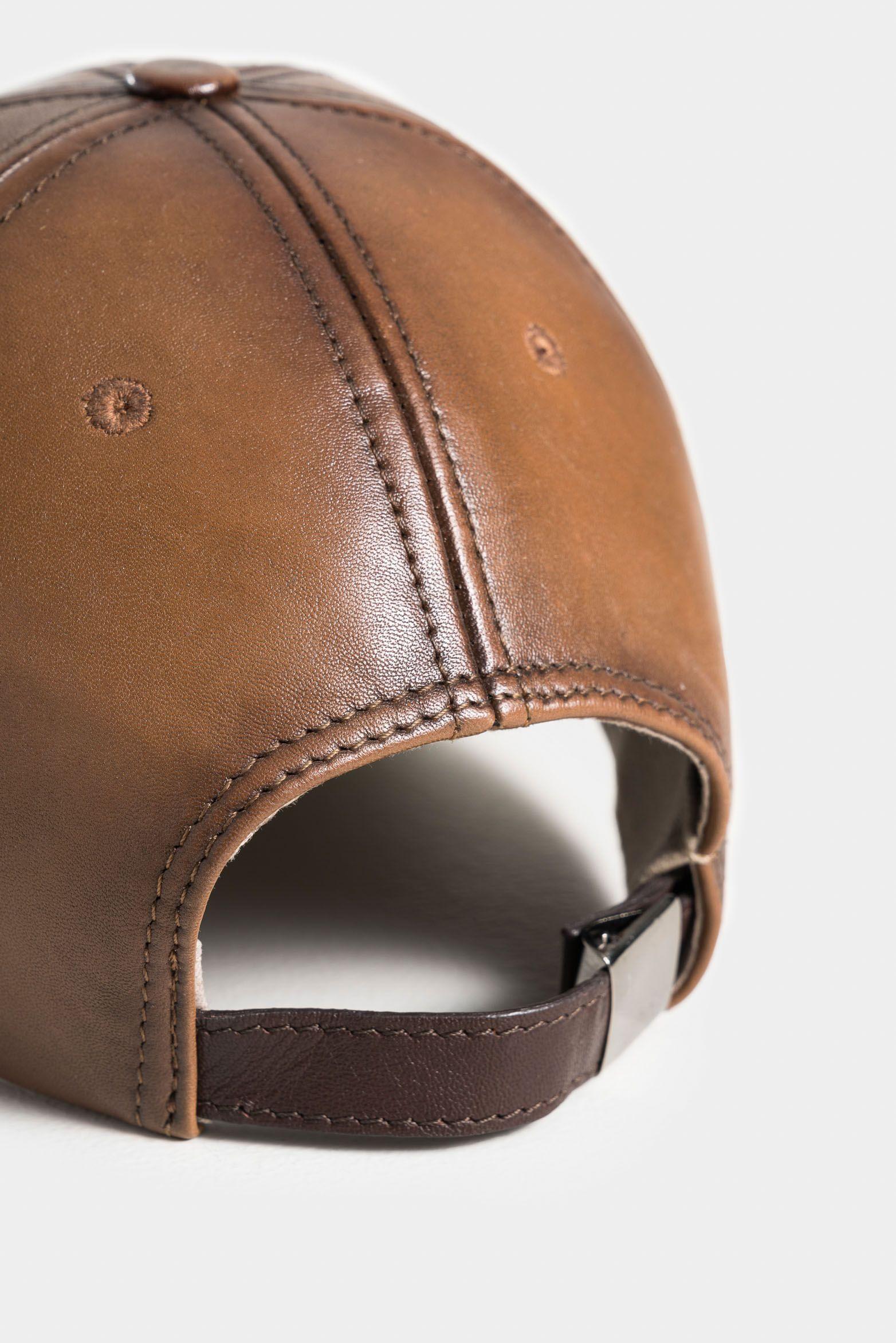 Vélez Gorra Garda De Cuero Para Hombre Silueta Baseball Miel-4