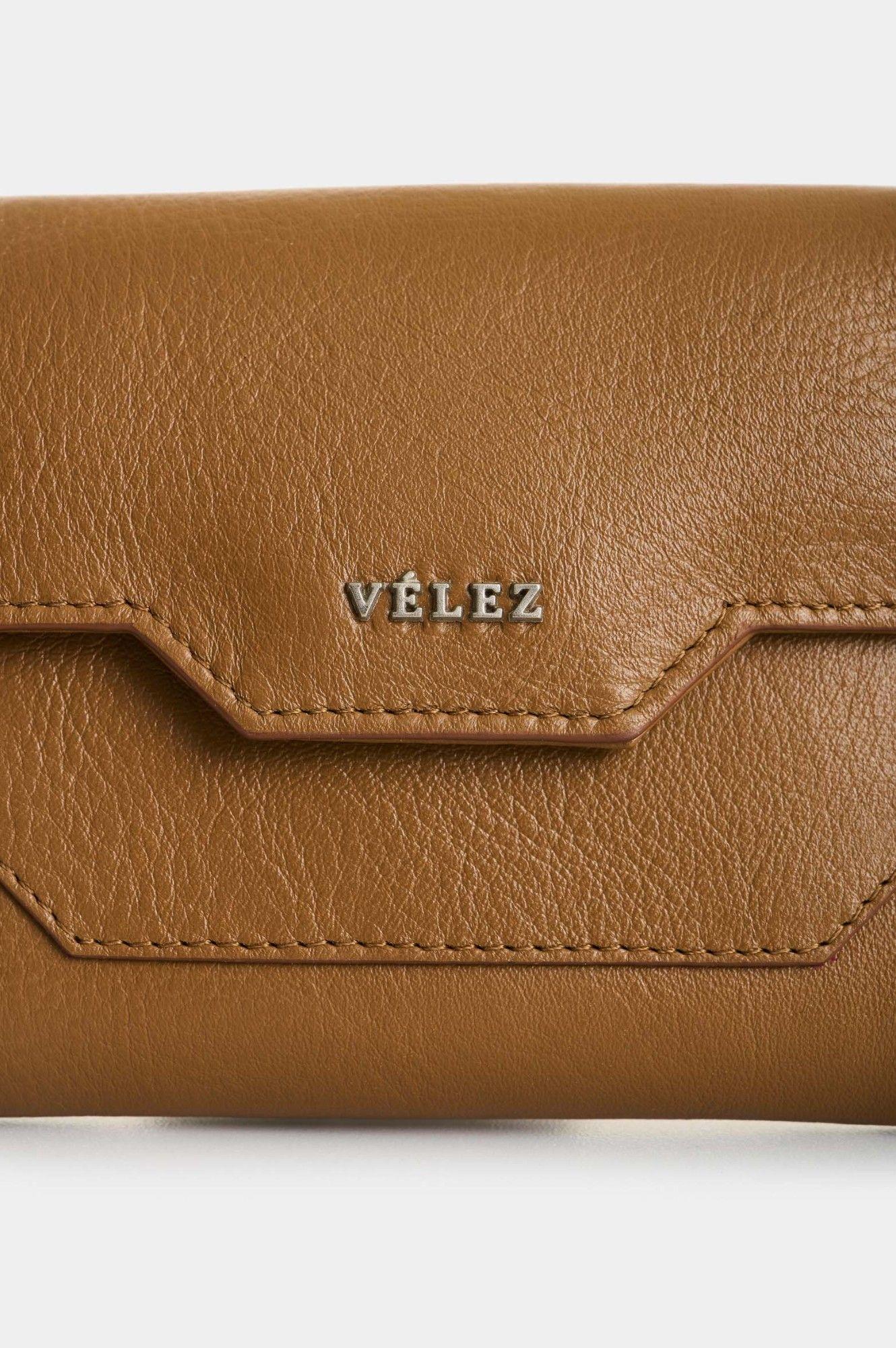 Vélez Billetera Cuero Mujer Waves Miel-3