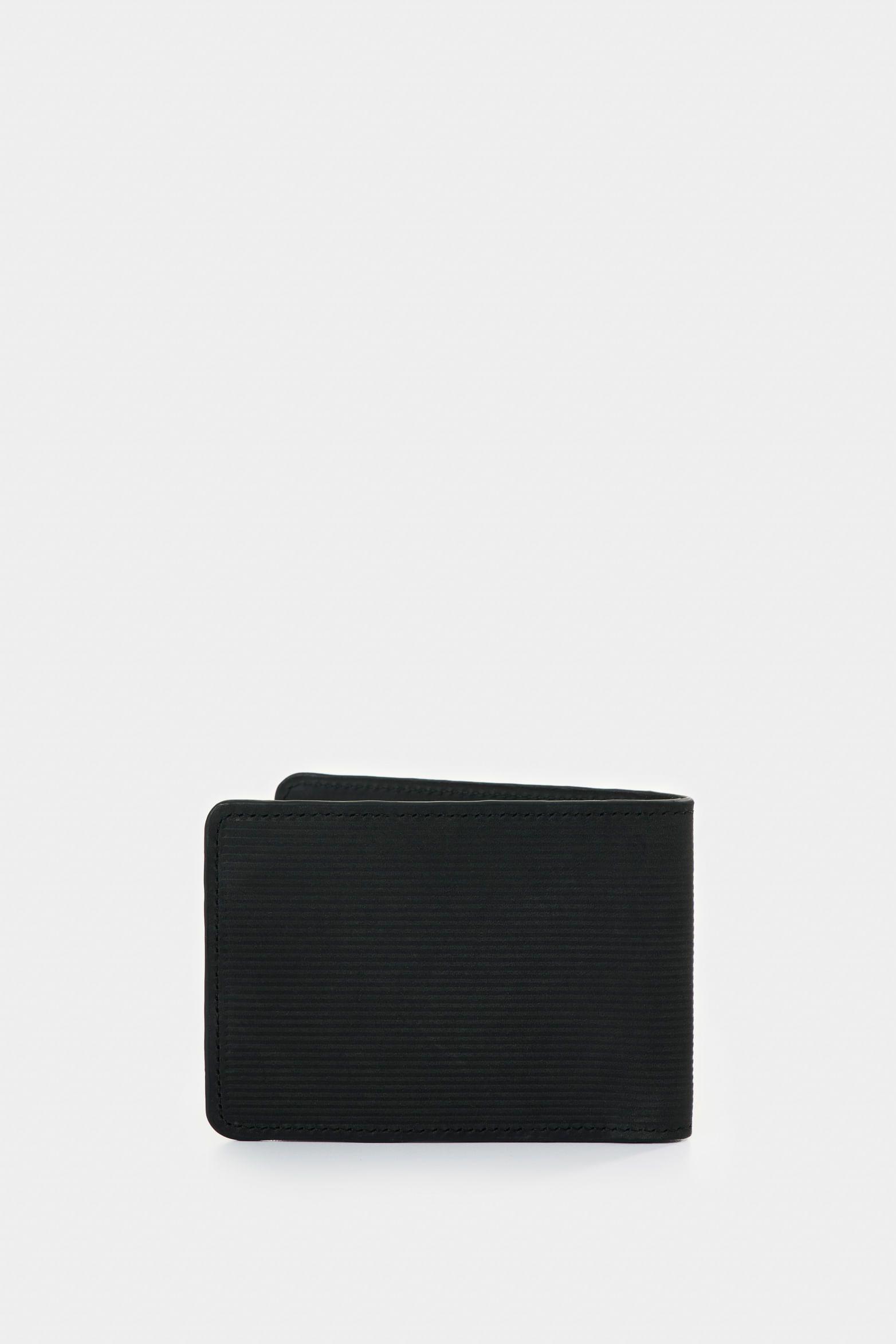 Vélez Billetera Vértice Cuero Hombre Placa Rayas Negro-2