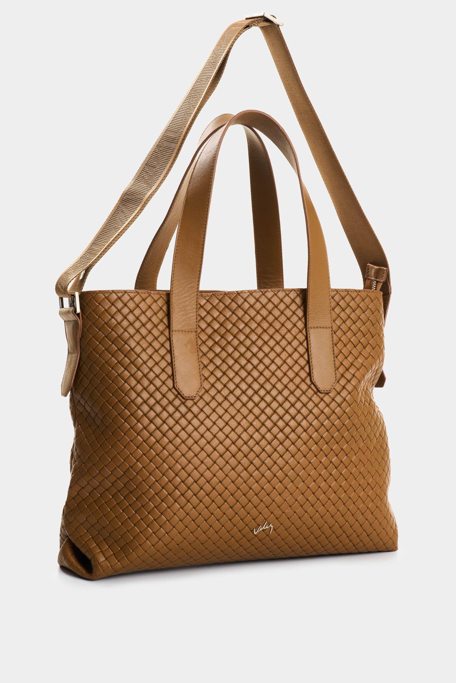 Vélez Shopping De Cuero Grabado Para Mujer Ocaso Miel-1