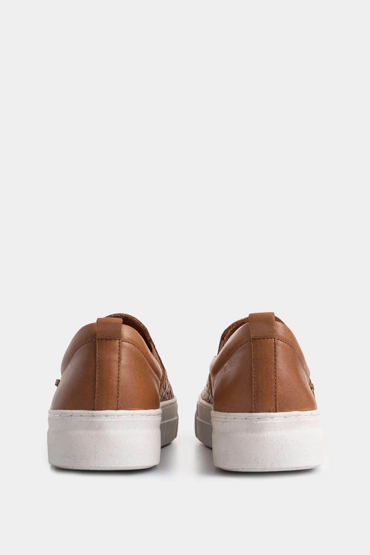 Mocasines Orión de cuero para mujer grabado miel-2