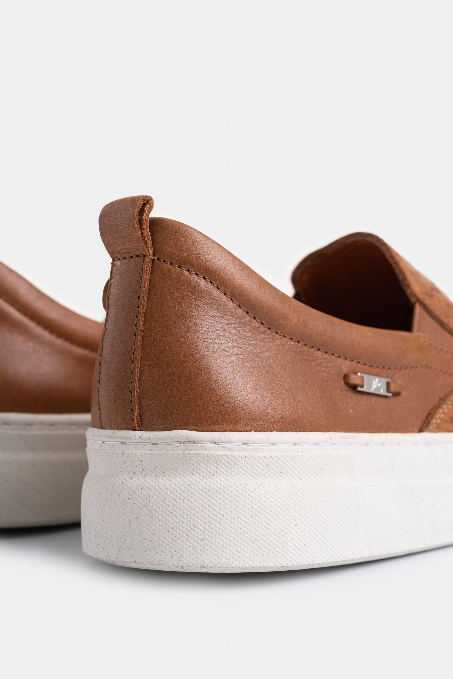 Mocasines Orión de cuero para mujer grabado miel-4