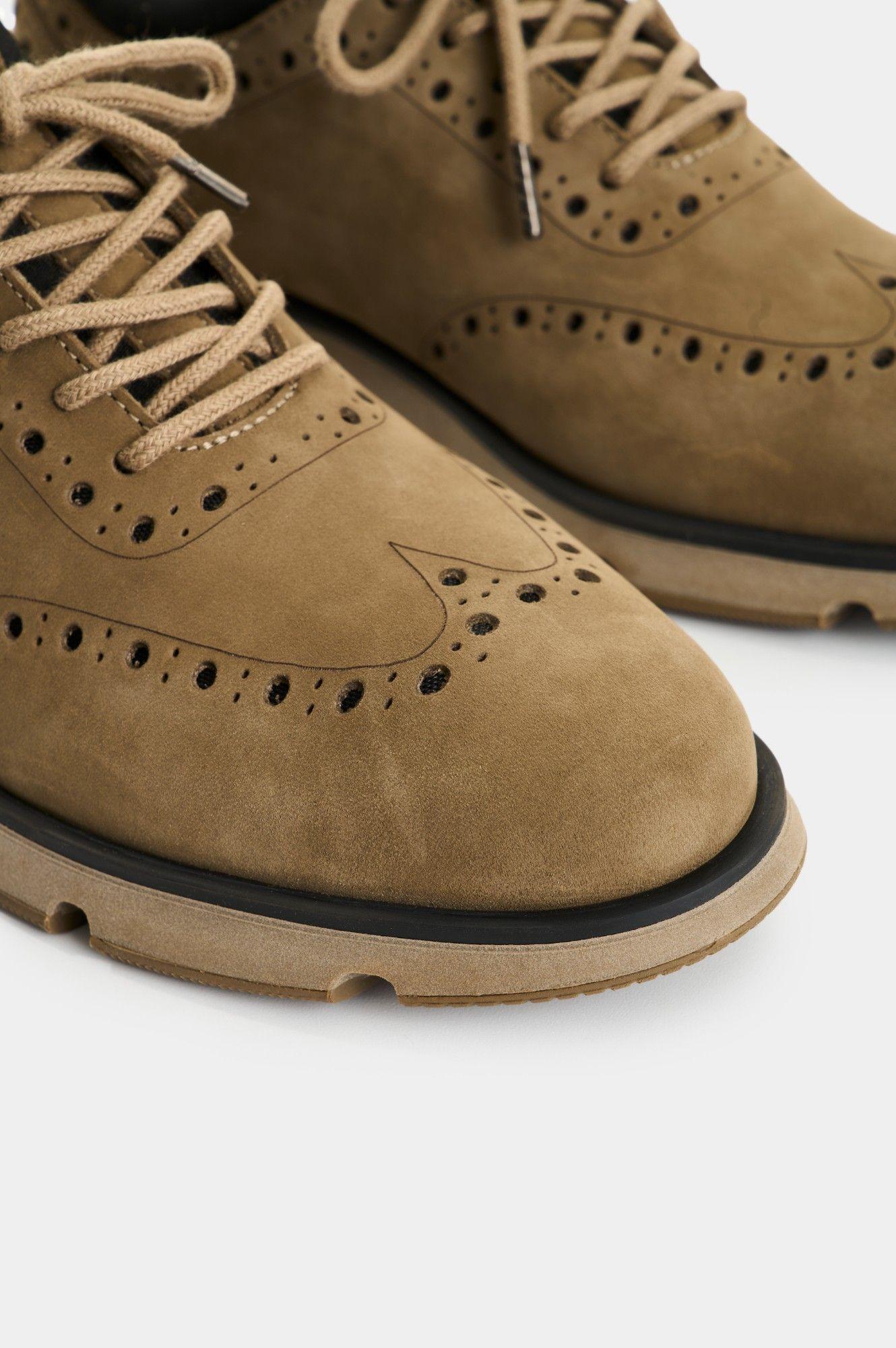 Vélez Zapatos Cordón APolera Polo Cuero Hombre Detalles Deportivos Kaky-4