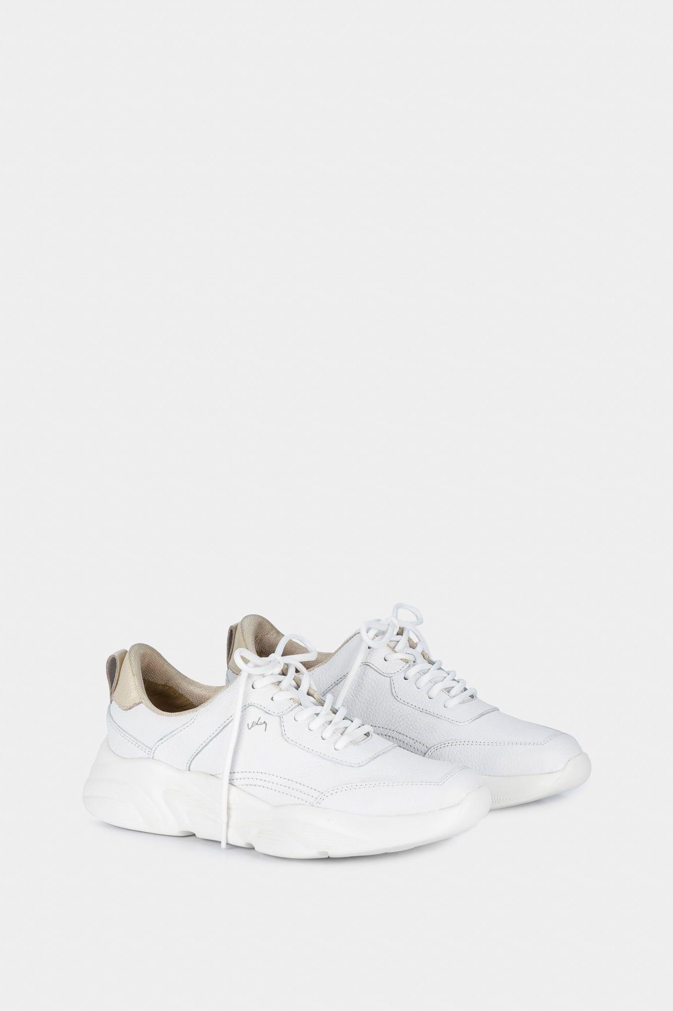 Vélez Zapatillas Mori Cuero Mujer Suela Portiva Blanco-1