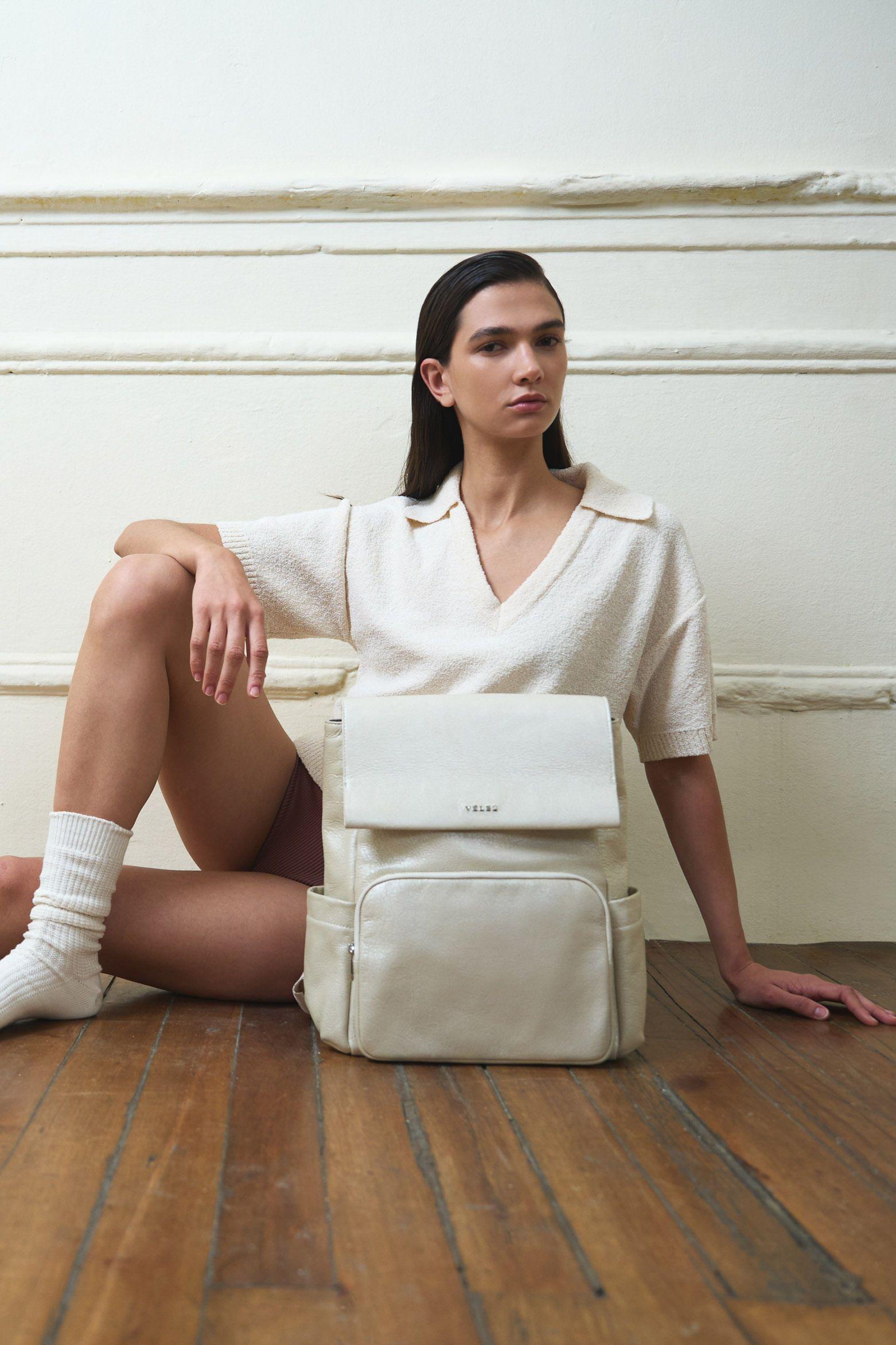 Vélez Morral Zermat De Cuero Para Mujer Perlado Blanco-5