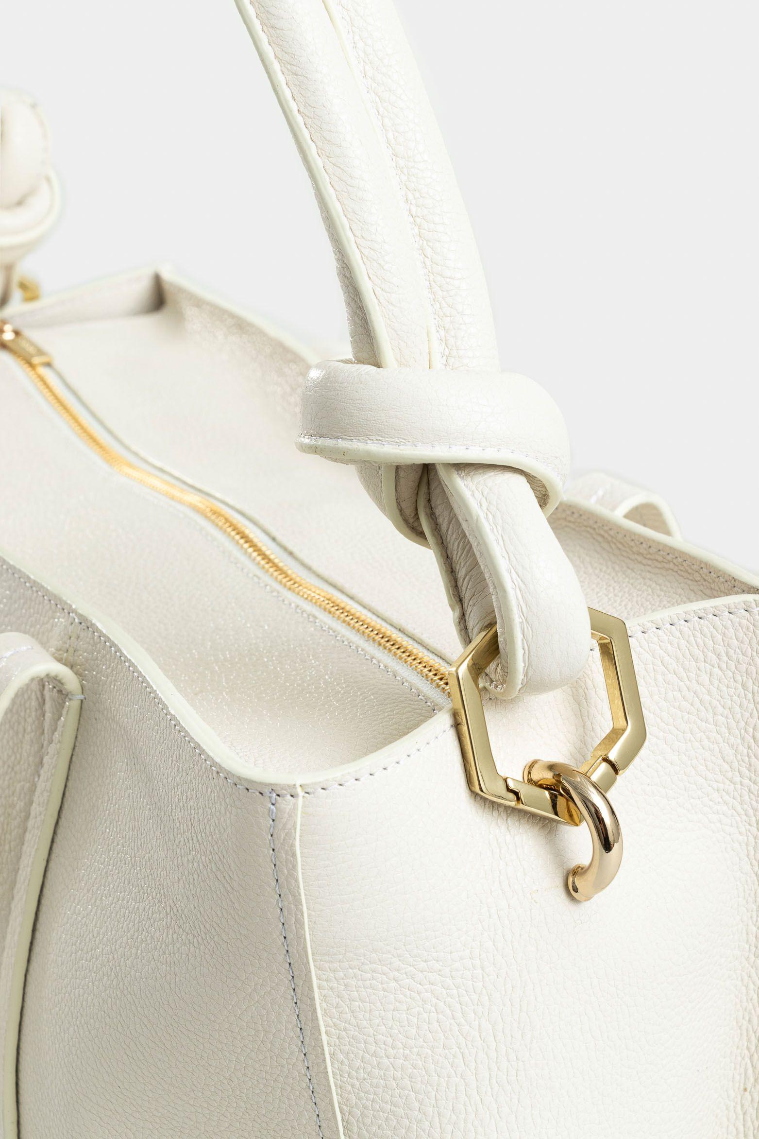 Shopping Mongui de cuero para mujer cargadera trenzada blanco-3