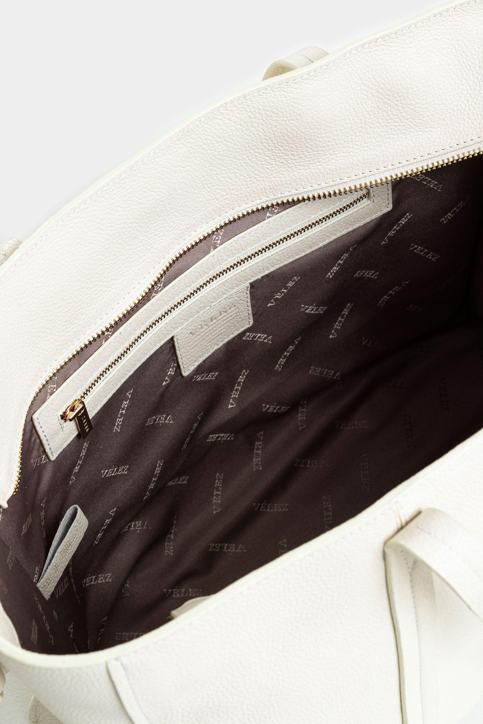 Shopping Mongui de cuero para mujer cargadera trenzada blanco-4