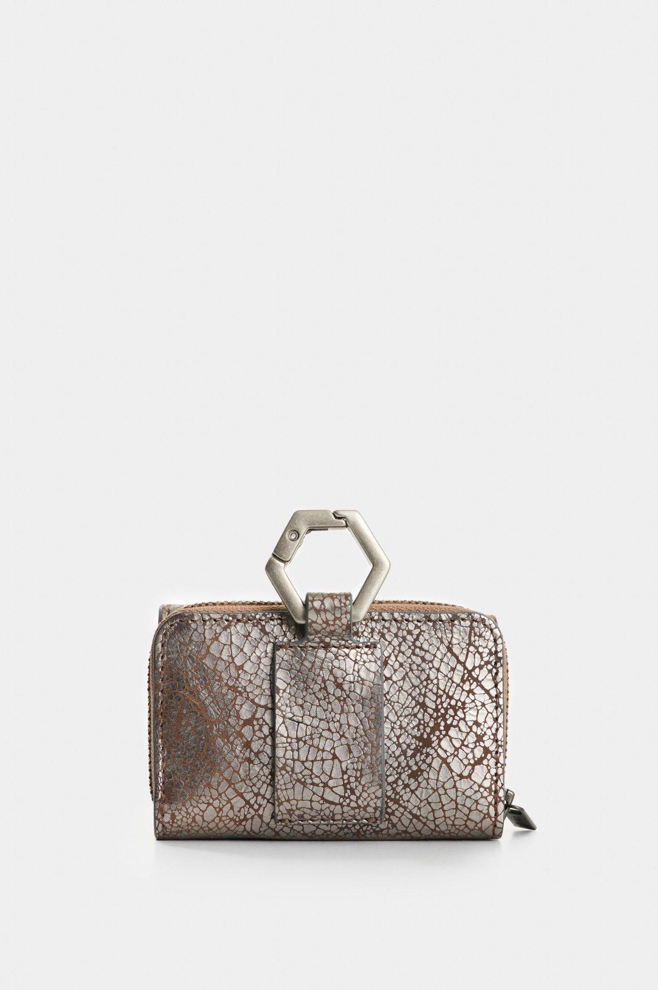 Vélez Monedero Cuero Folia Mujer Tropical Plata-2