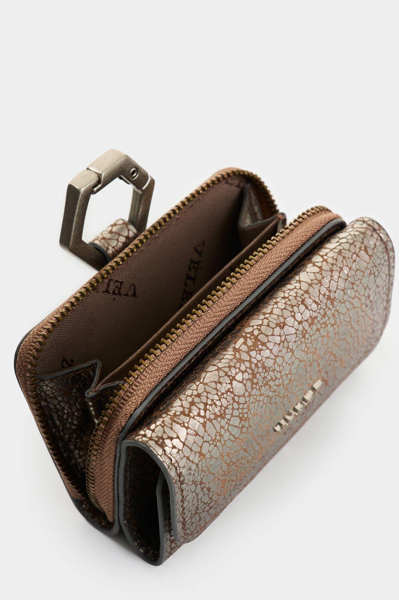 Vélez Monedero Cuero Folia Mujer Tropical Plata-4