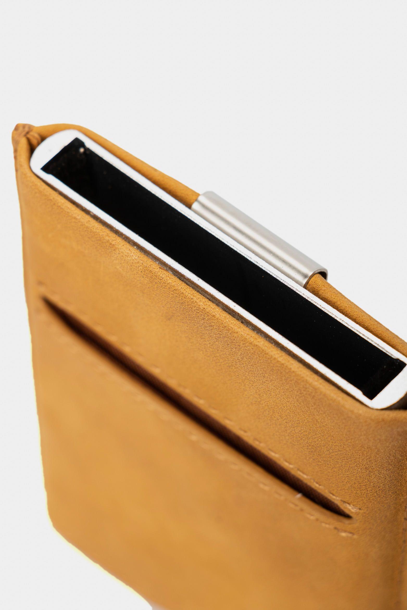 Vélezta Documentos De Cuero Miniwallet Mostaza-2