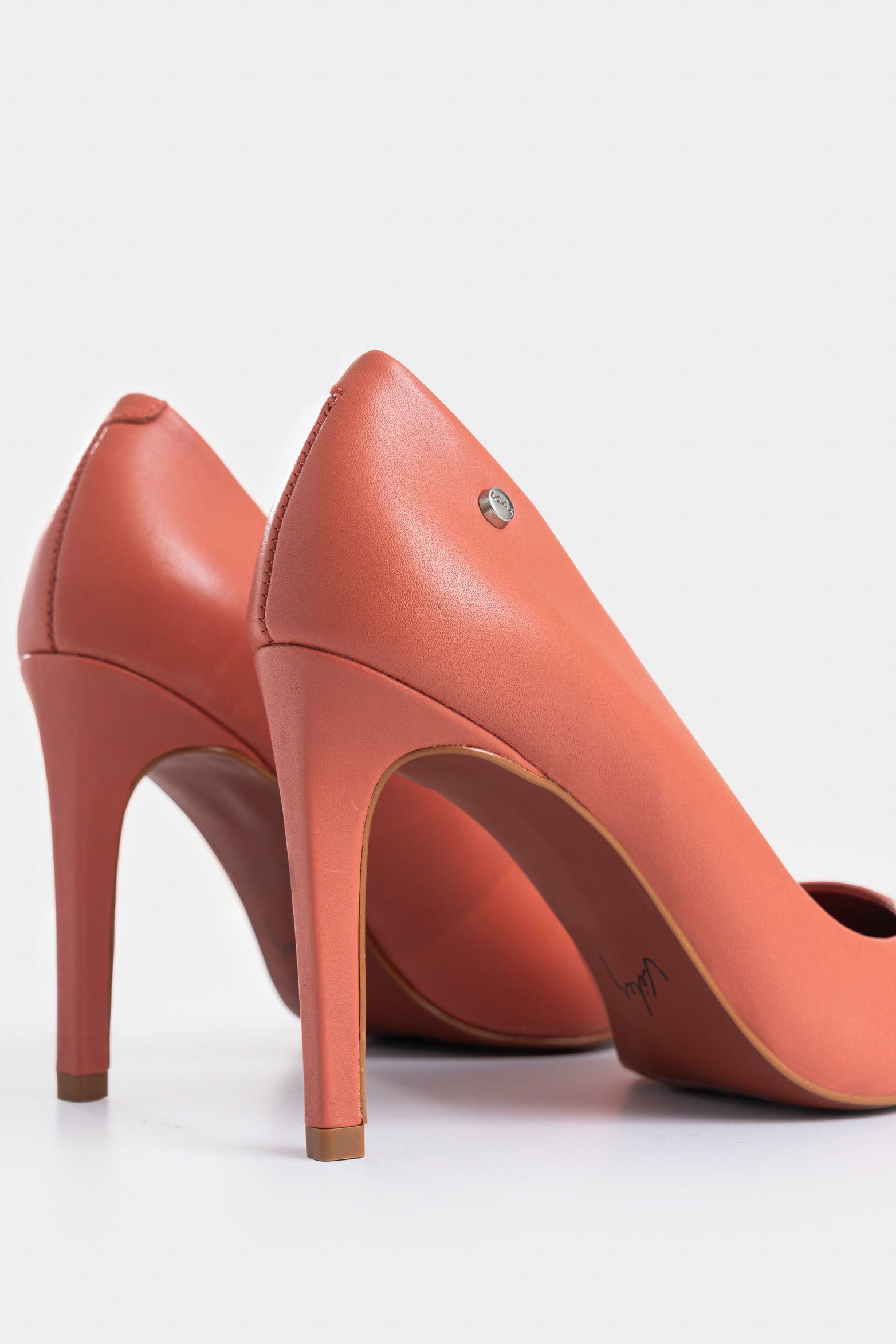 Vélez Tacos Cerrados De Cuero Liso Rosado-4