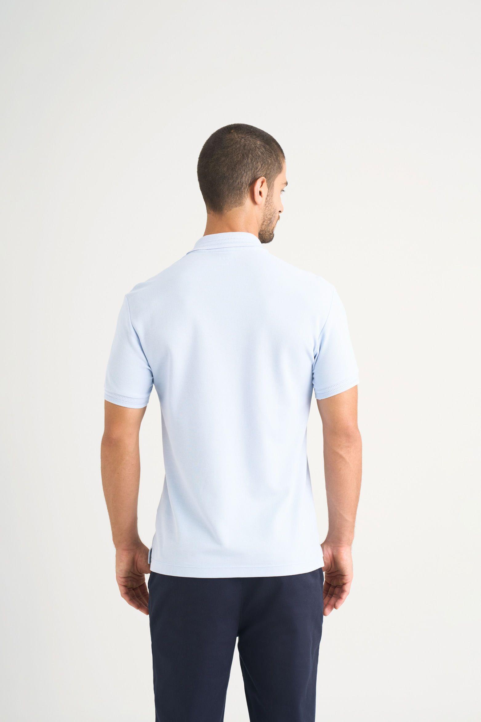 Vélez Polera Polo Summer  Hombre Semi Ajustada Azul Claro-5