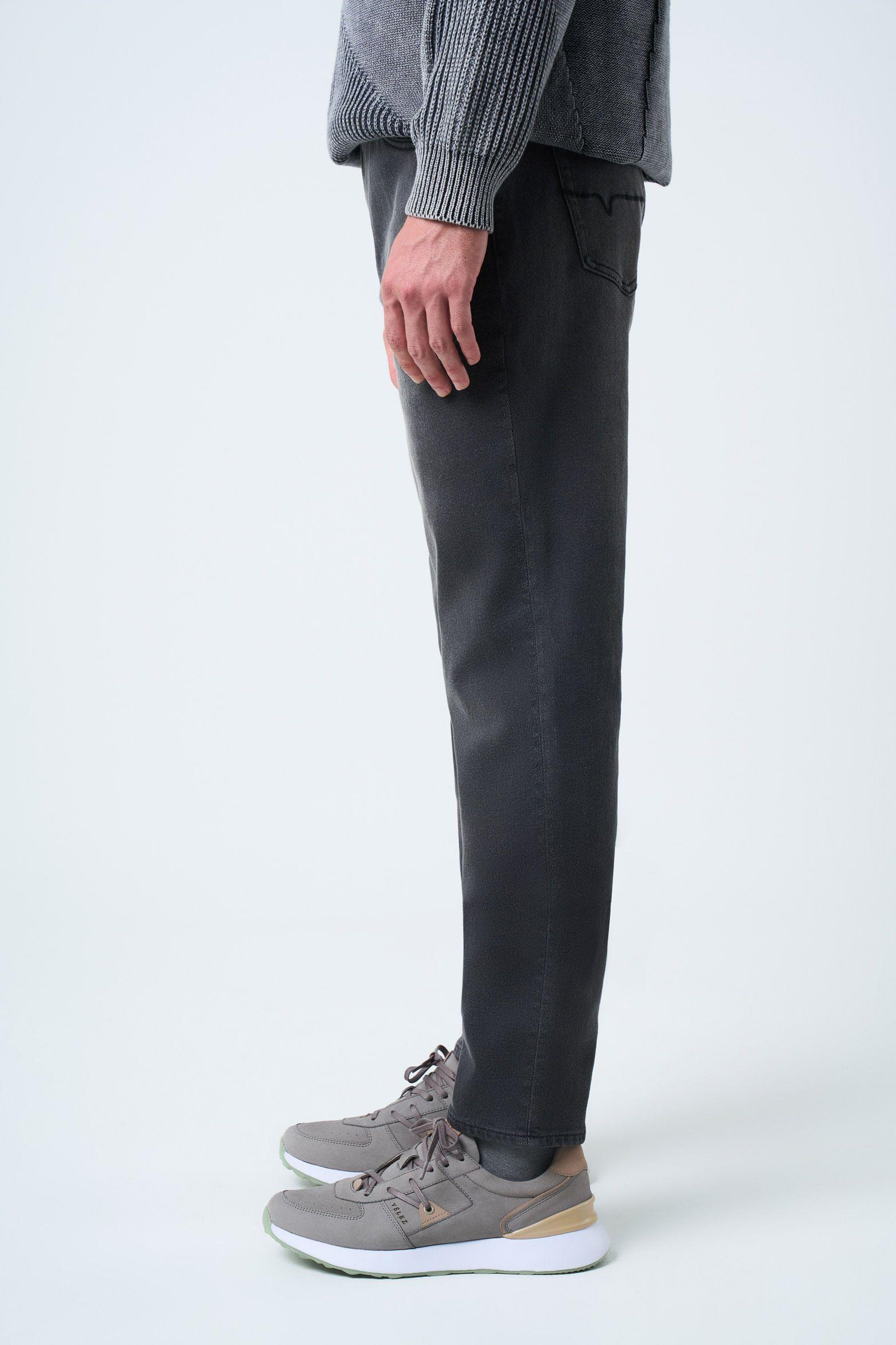 Vélez Jean Confort Alcor Para Hombre Semi Fitted Gris-4