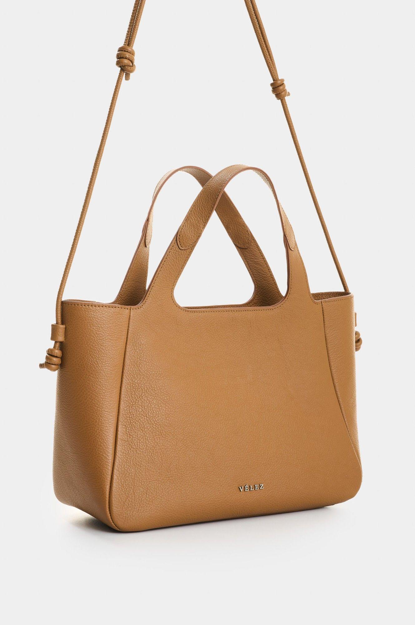 Vélez Cartera Cuero Mujer Ailana Miel-3
