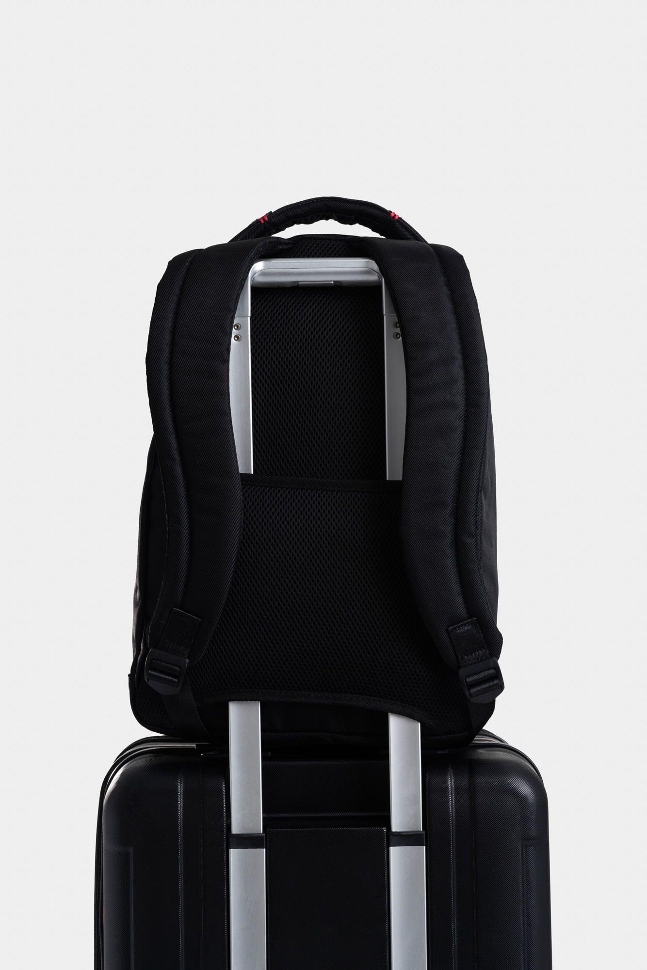 Mochila lona monocromático Negro-2