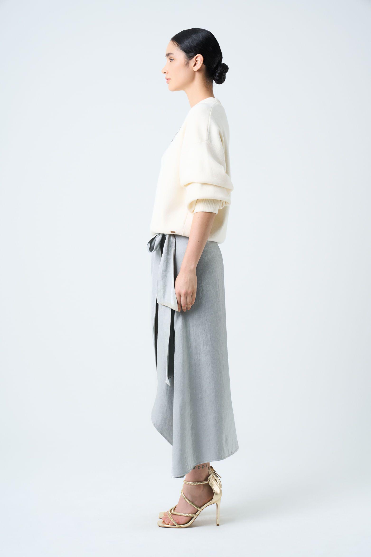 Sweater Ocaso tejido para mujer cristales crema-1