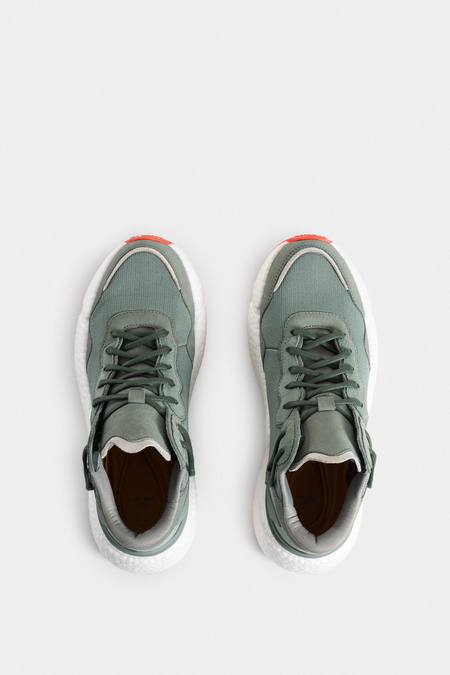 Tenis bota Bolet cuero y lona mujer silueta urban AguaMarina-3