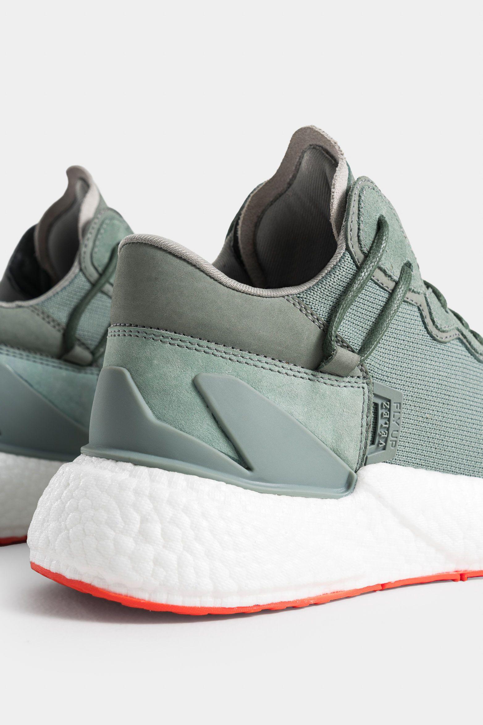 Tenis bota Bolet cuero y lona mujer silueta urban AguaMarina-4