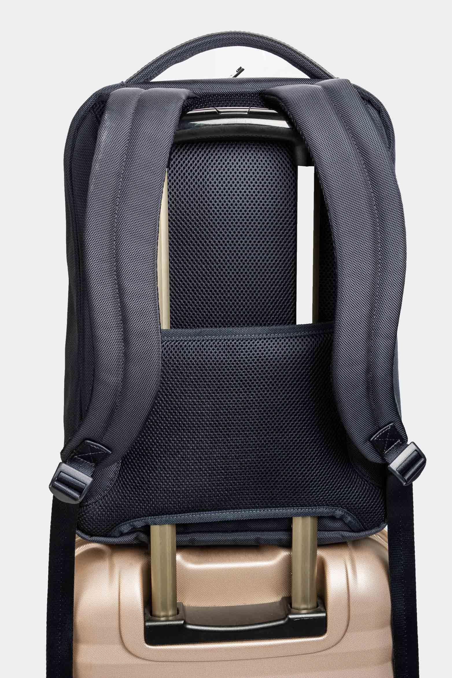 Vélez Mochila De Cuero Y Lona  Hombre  Azul Oscuro-3
