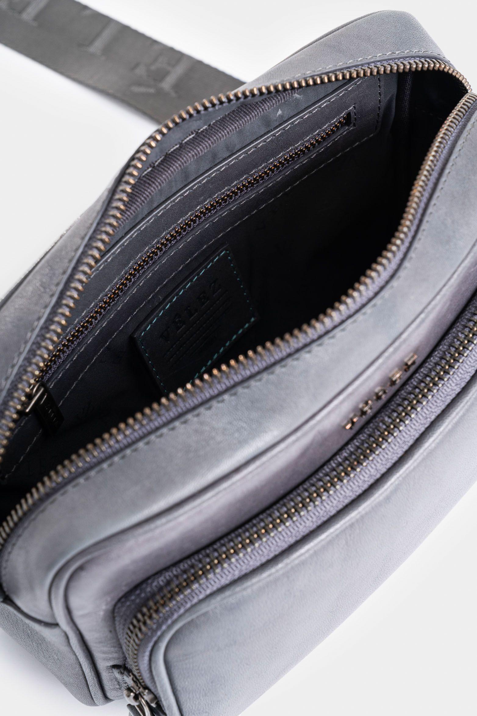 Manos libres Kansas 2 de cuero para hombre Slim Gris-4