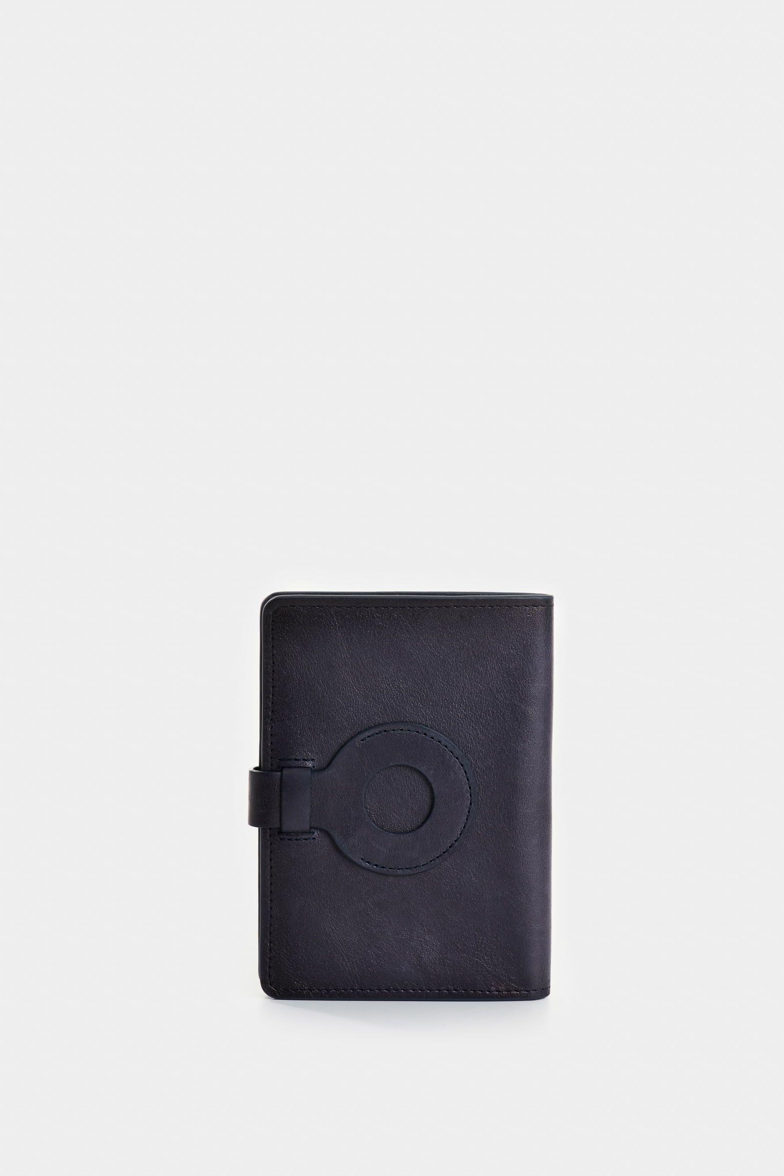 Vélez Porta Pasaporte Evolet Cuero Hombre Broche Azul Oscuro-2