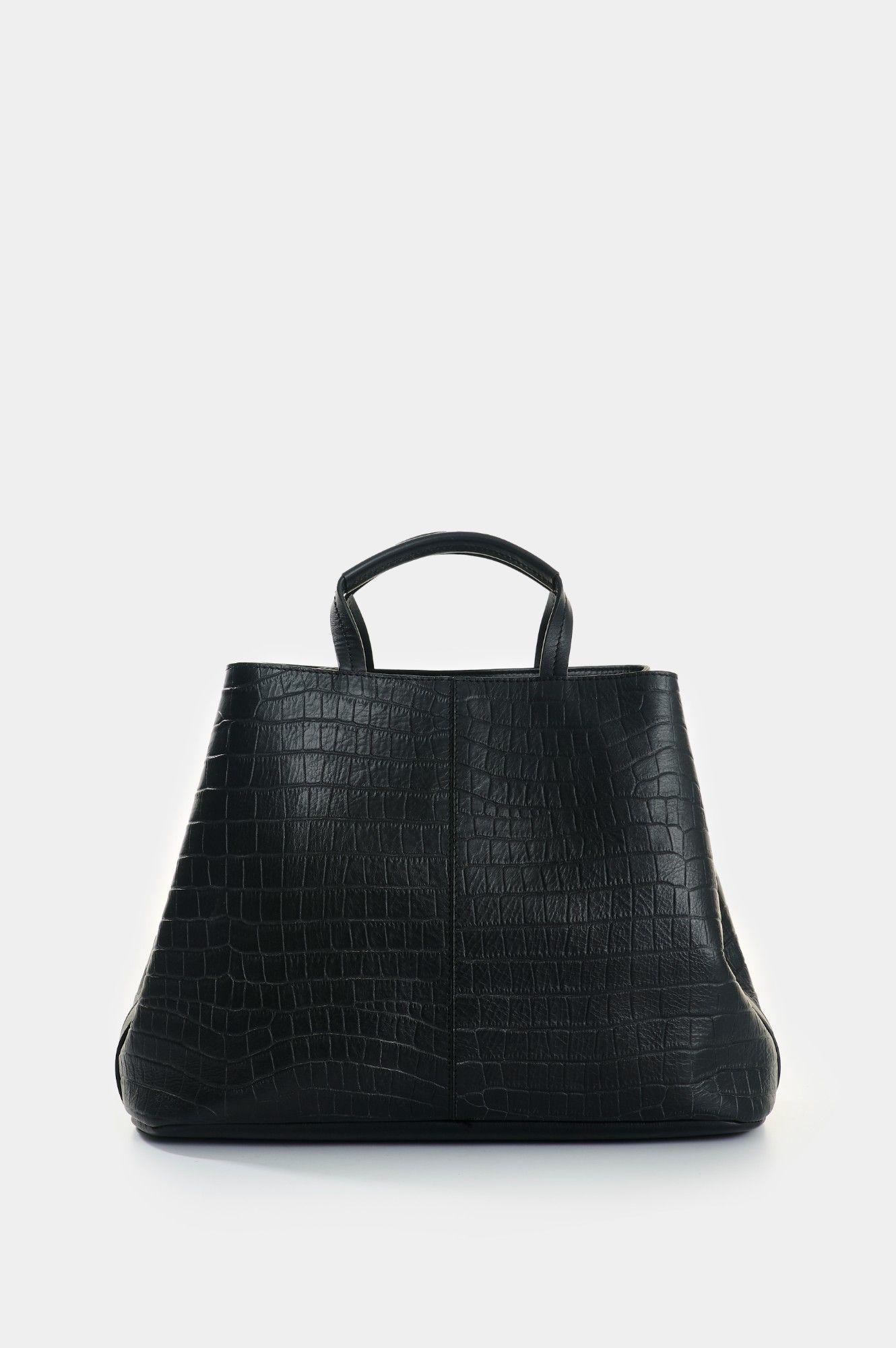 Vélez Bowling Calafate De Cuero Para Mujer Grabado Negro-2