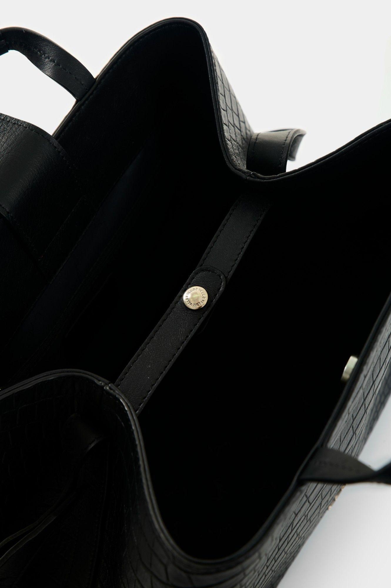 Vélez Bowling Calafate De Cuero Para Mujer Grabado Negro-4