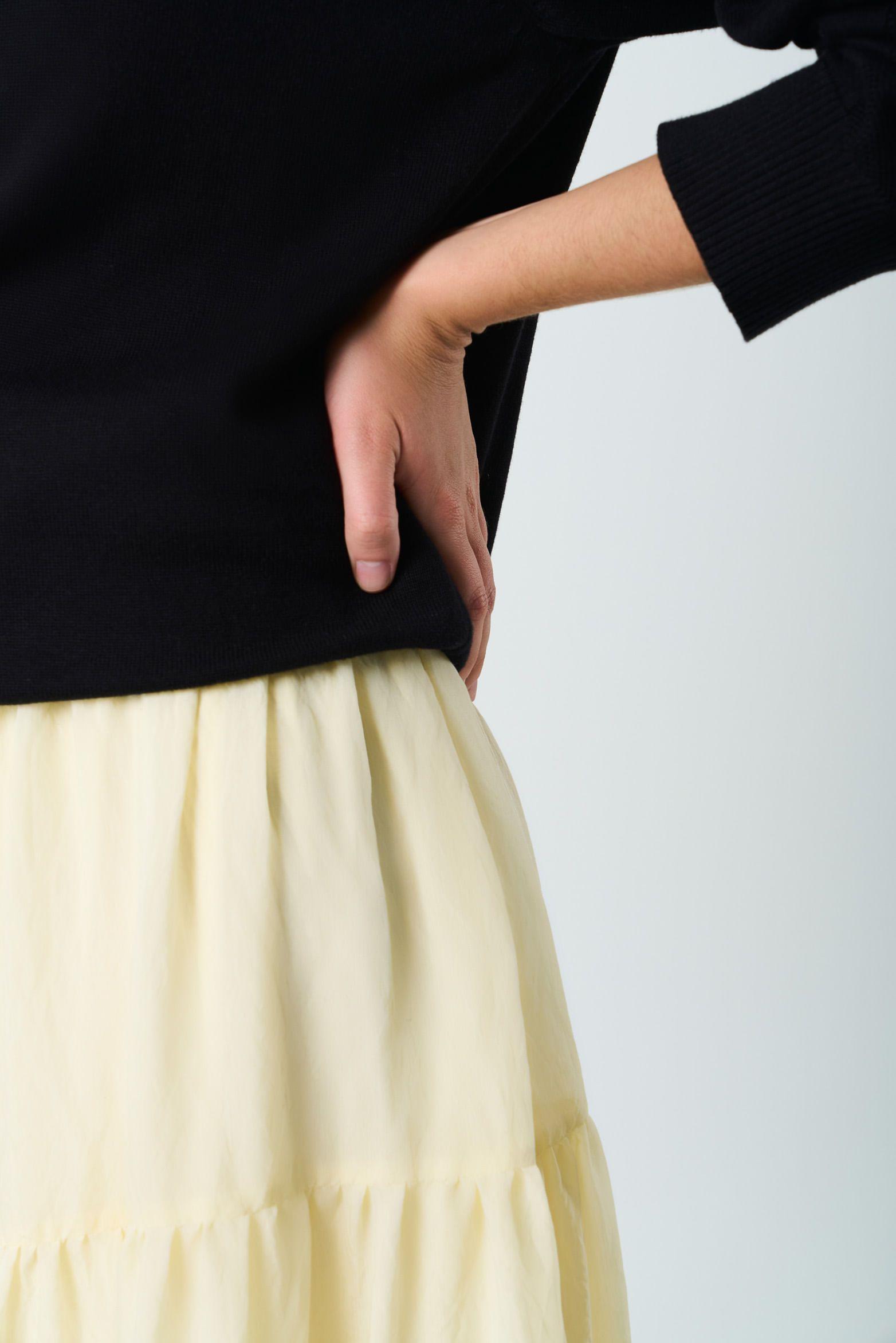 Vélez Falda Larga Galera Para Mujer Capas Amarillo-5