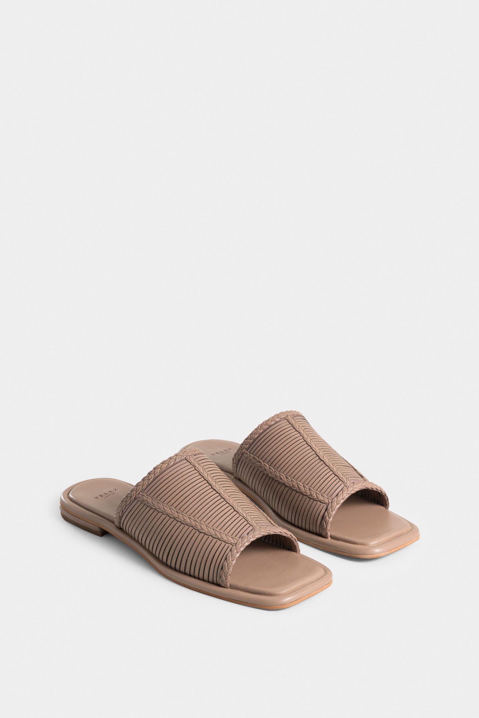 Vélez Sandalia Plana Inflexus Cuero Mujer Trzada Ara-1