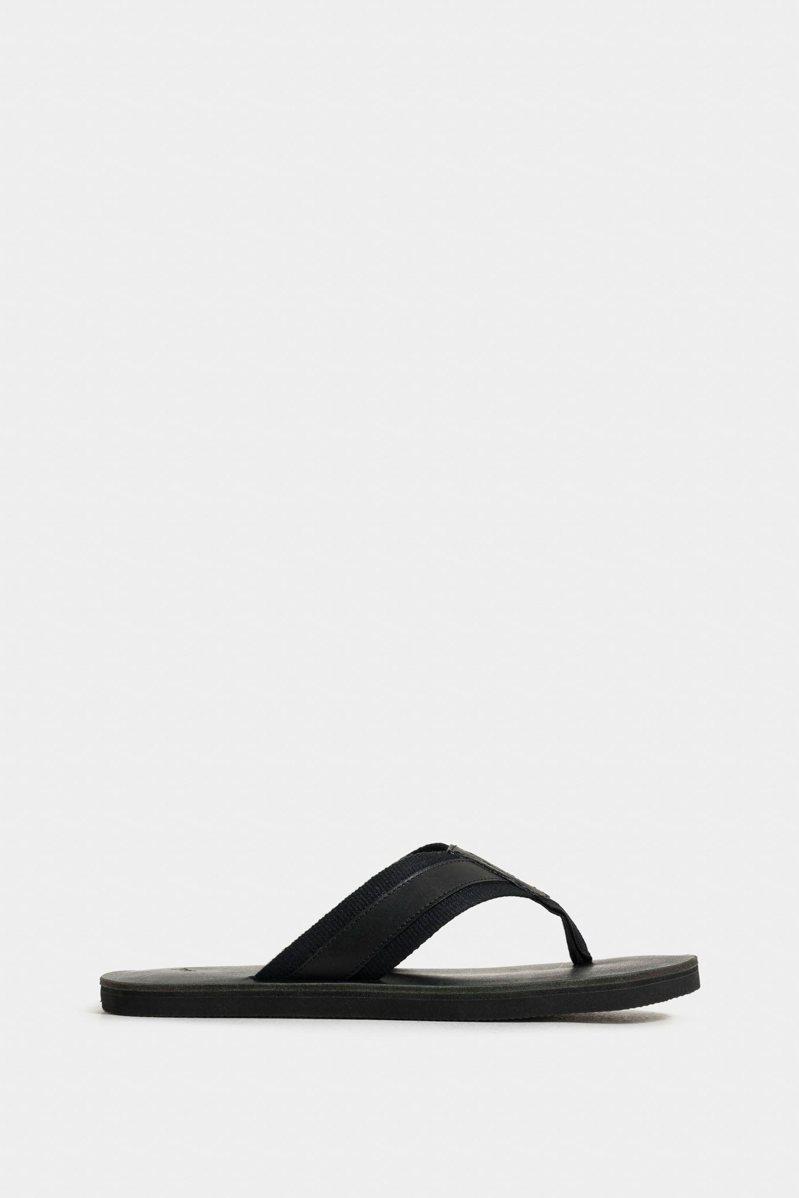 Vélez Sandalia Plana Alfil 2 Cuero Hombre Reata Negro-0