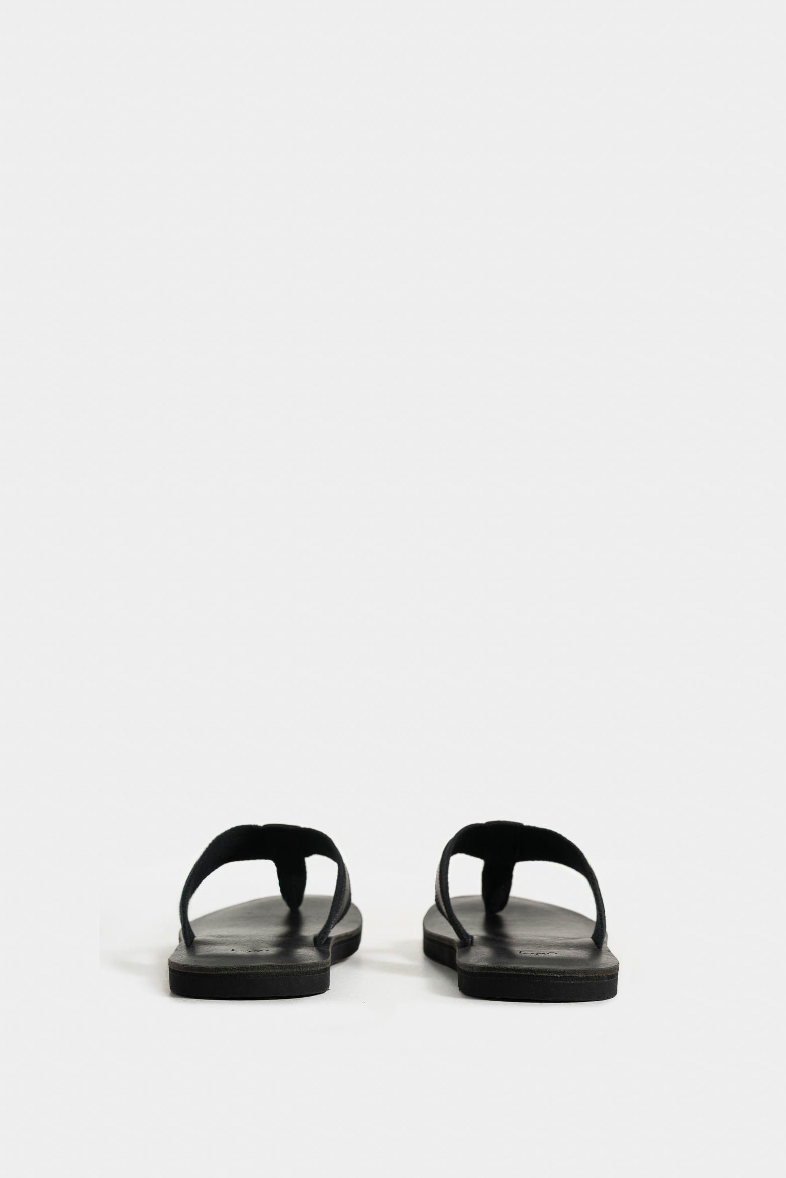 Vélez Sandalia Plana Alfil 2 Cuero Hombre Reata Negro-2