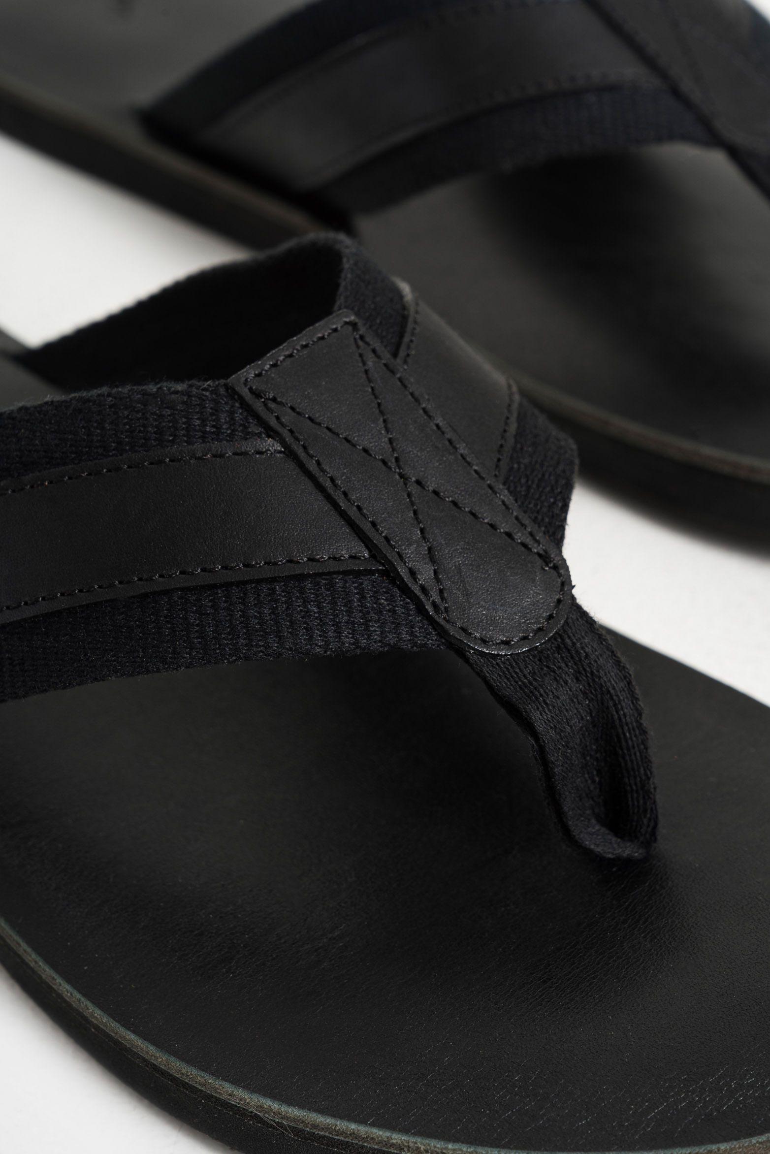 Vélez Sandalia Plana Alfil 2 Cuero Hombre Reata Negro-4