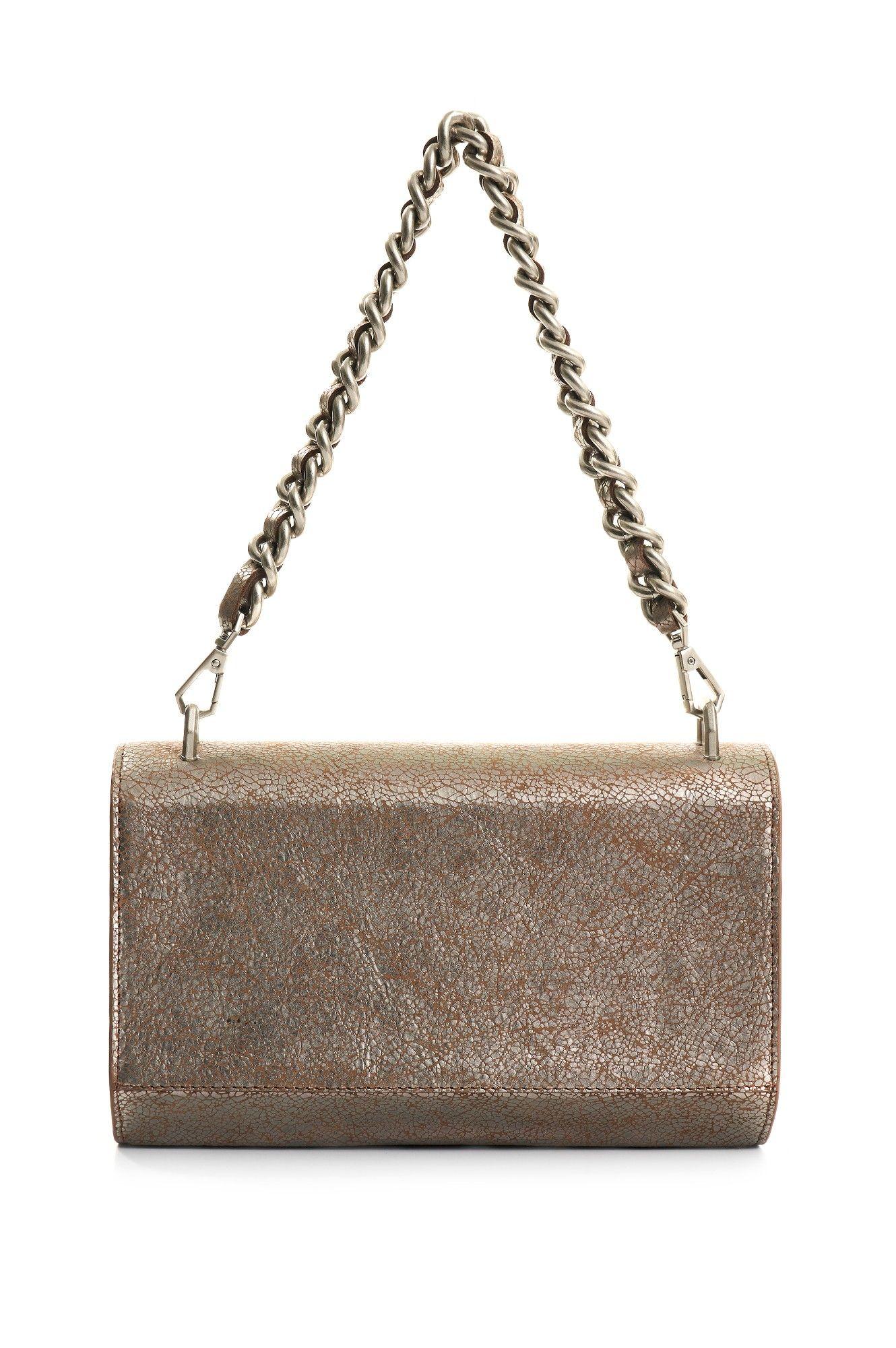 Vélez Cartera Cuero Folia Mujer Lili Craquelado Plata-2