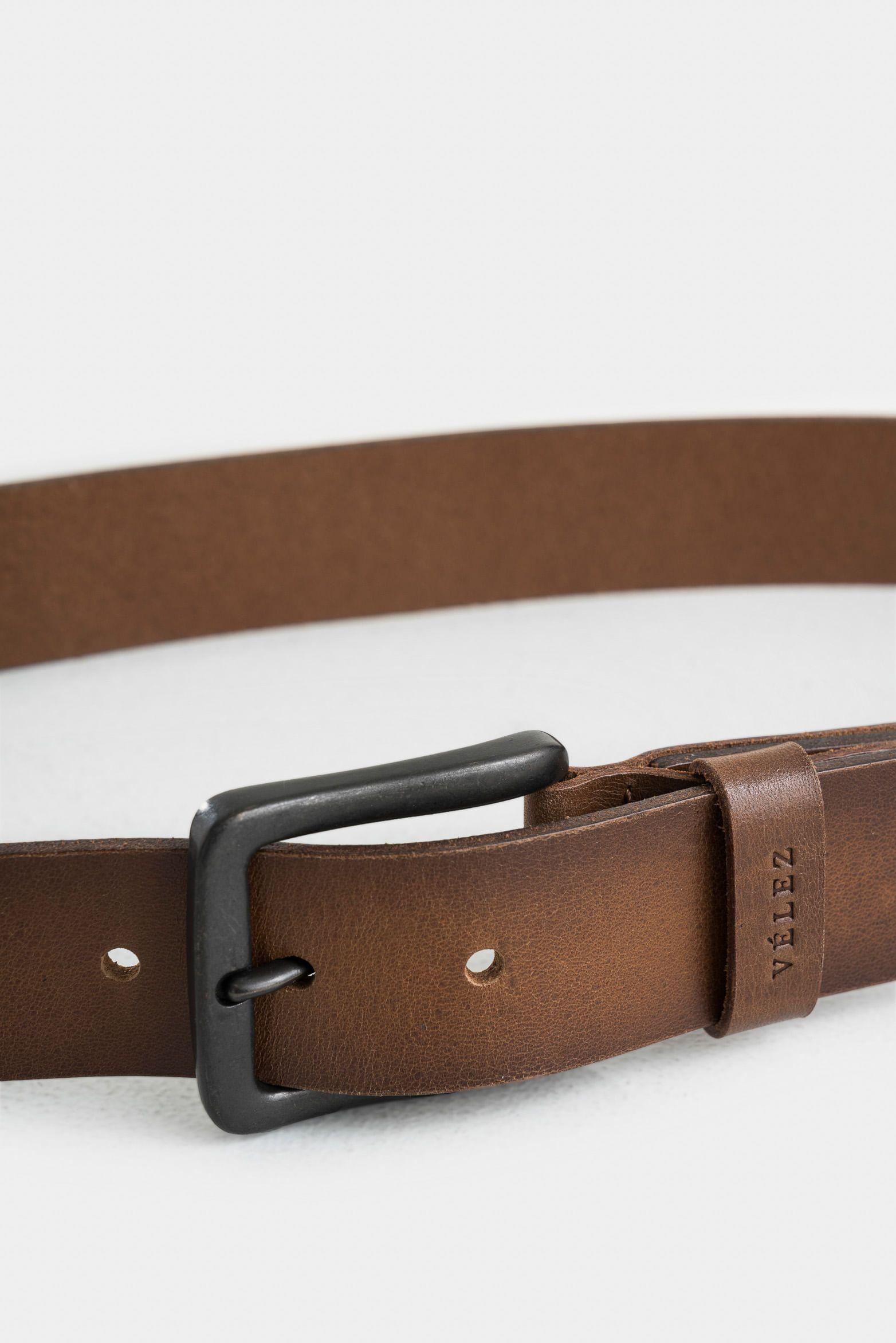 Vélez Cinturón Missouri De Cuero Hombre Efecto Vintage Miel-3