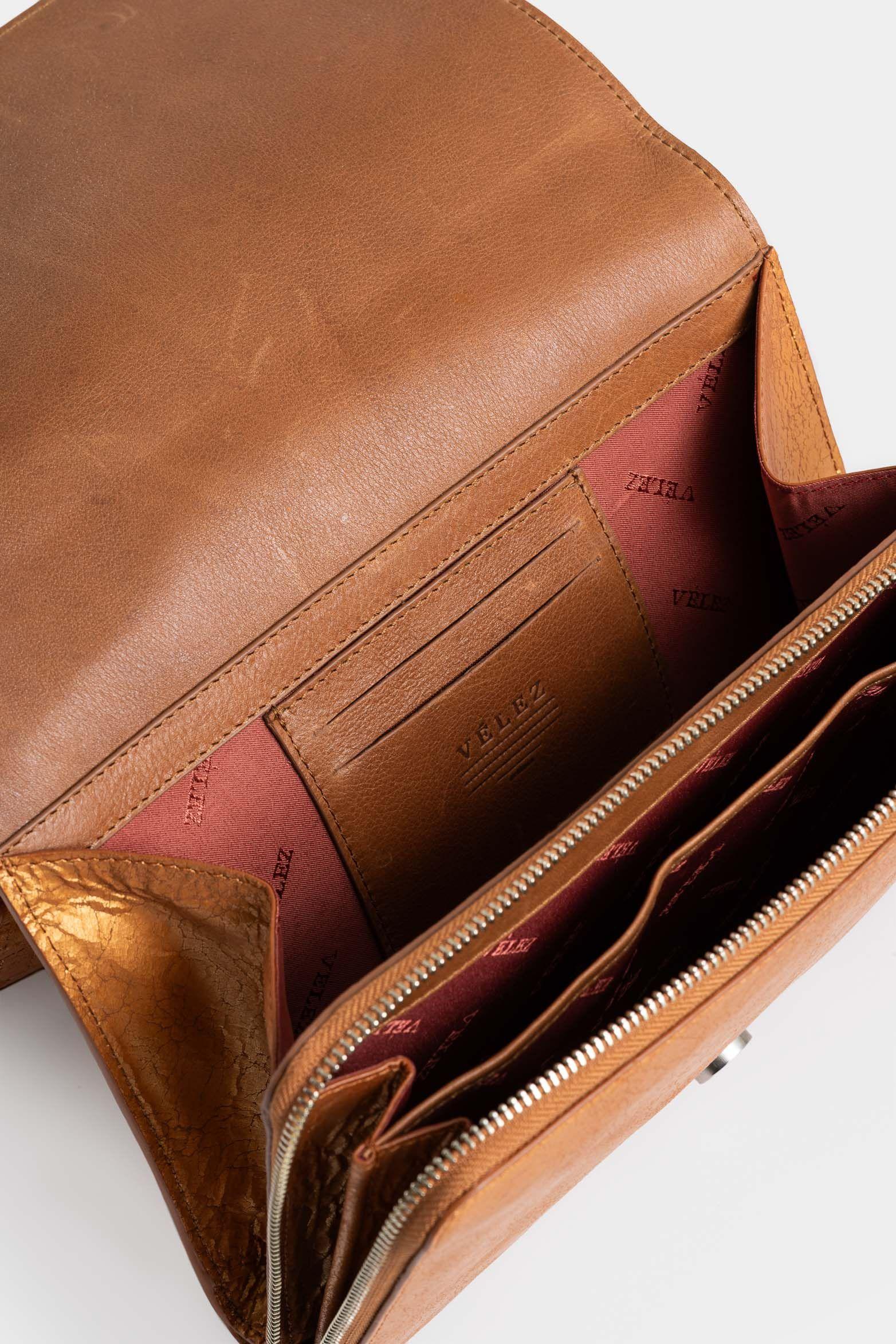 Vélez Bowling Abi De Cuero Mujer Correa Tejida Oro Dorado-4