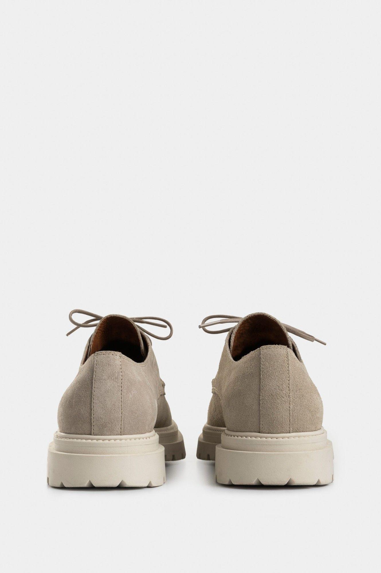 Vélez Zapatos Cordón Spoleto Cuero Gamuzado Hombre  Arena-2