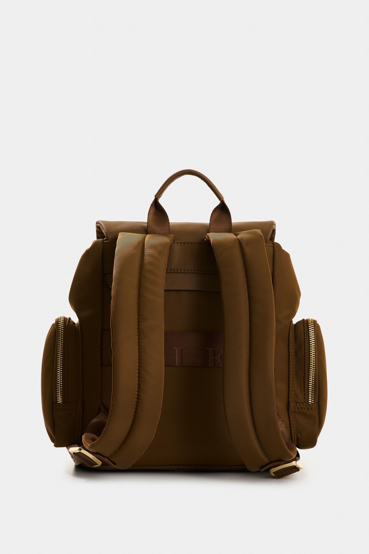 Vélez Tula Morral Mini Orión Lona Y Cuero Mujer Miel-2