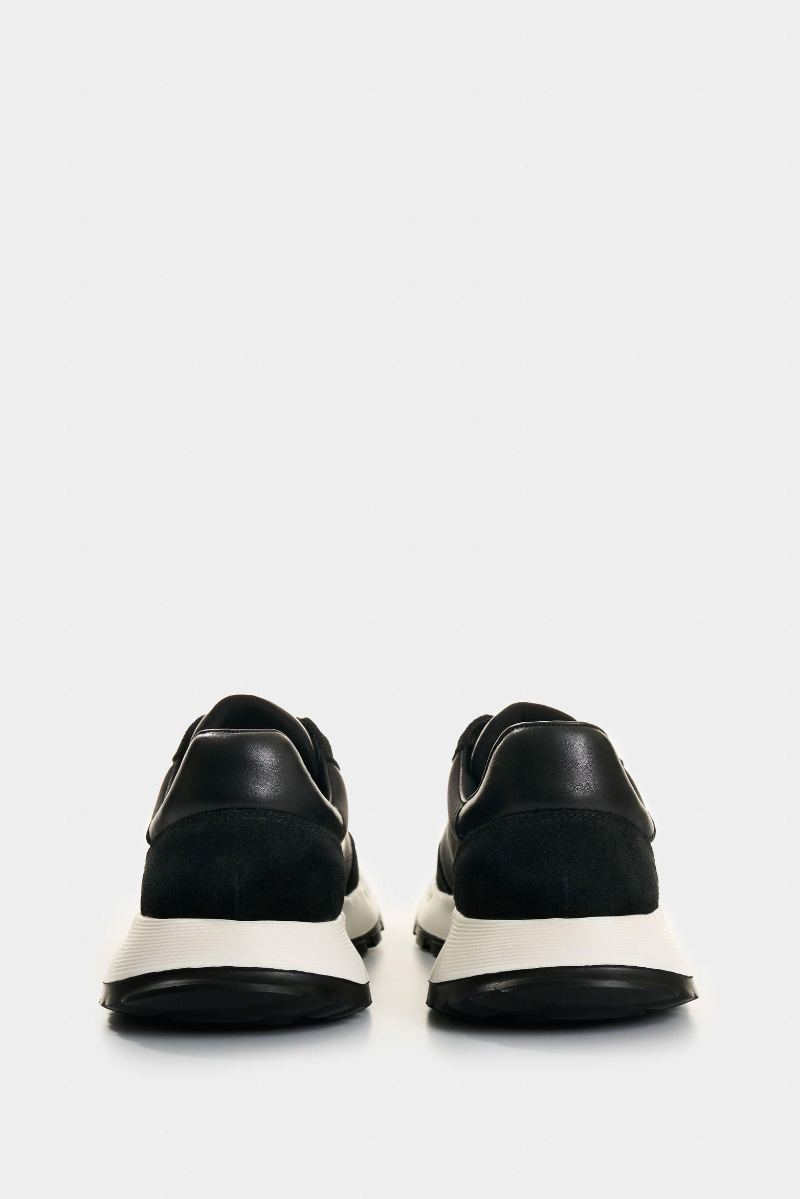 Vélez Zapatilla Tenis Lona Y s En Cuero Mujer Thorian Negro-2