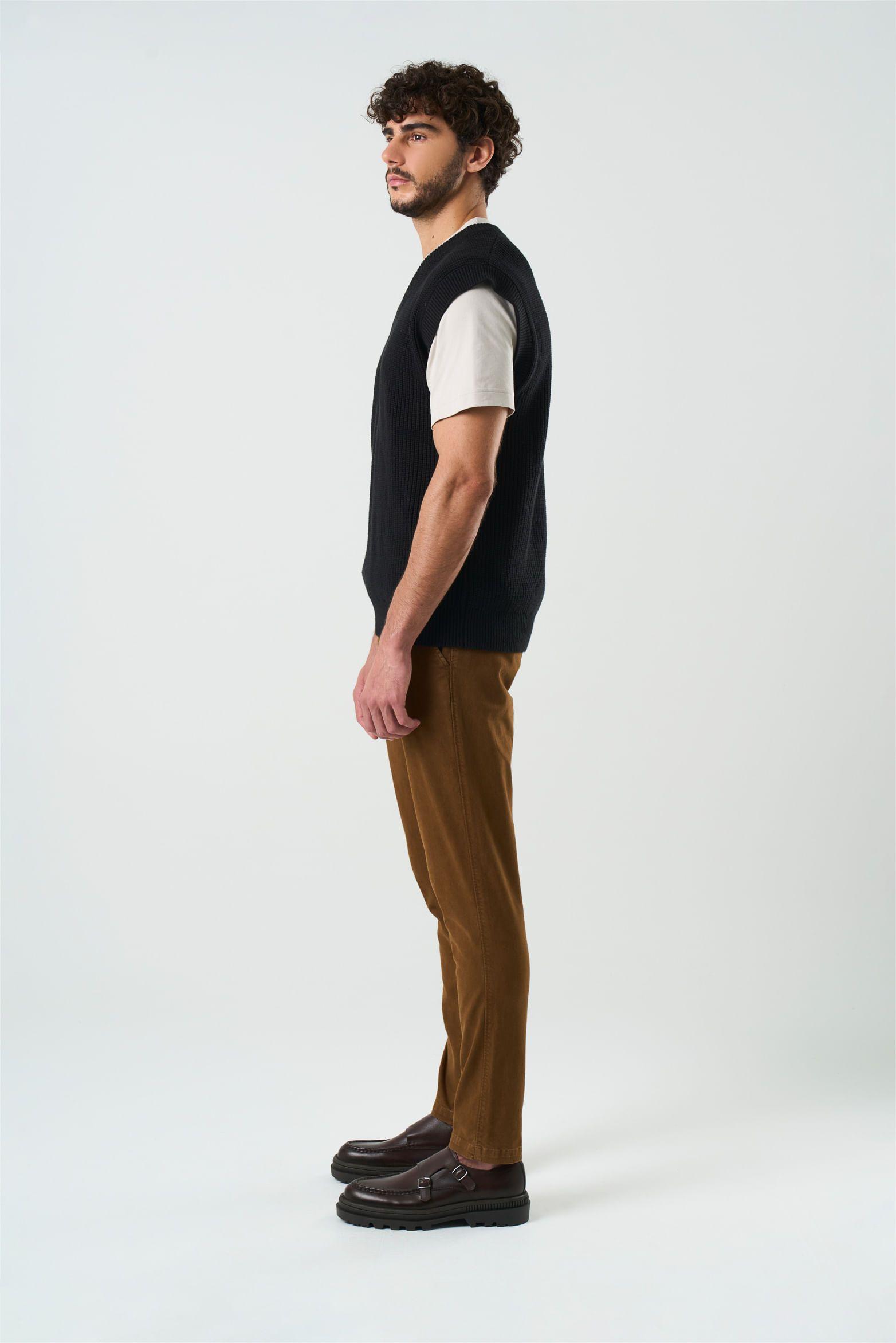 Vélez Chaleco Tejido Oversized  Hombre Zenon Negro-1