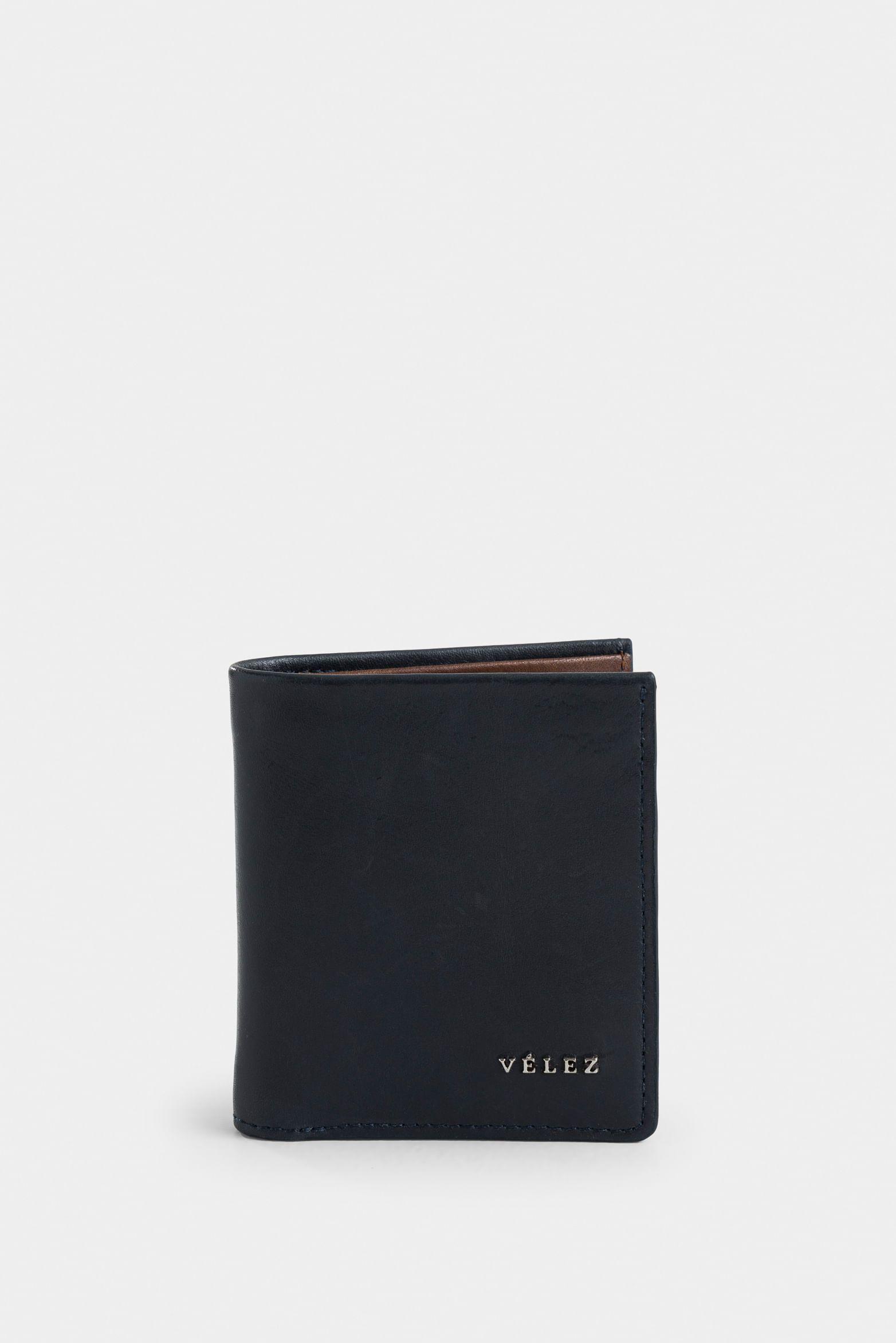 Vélez Billetera Arabia 3.0 Cuero Hombre Azul Oscuro-0