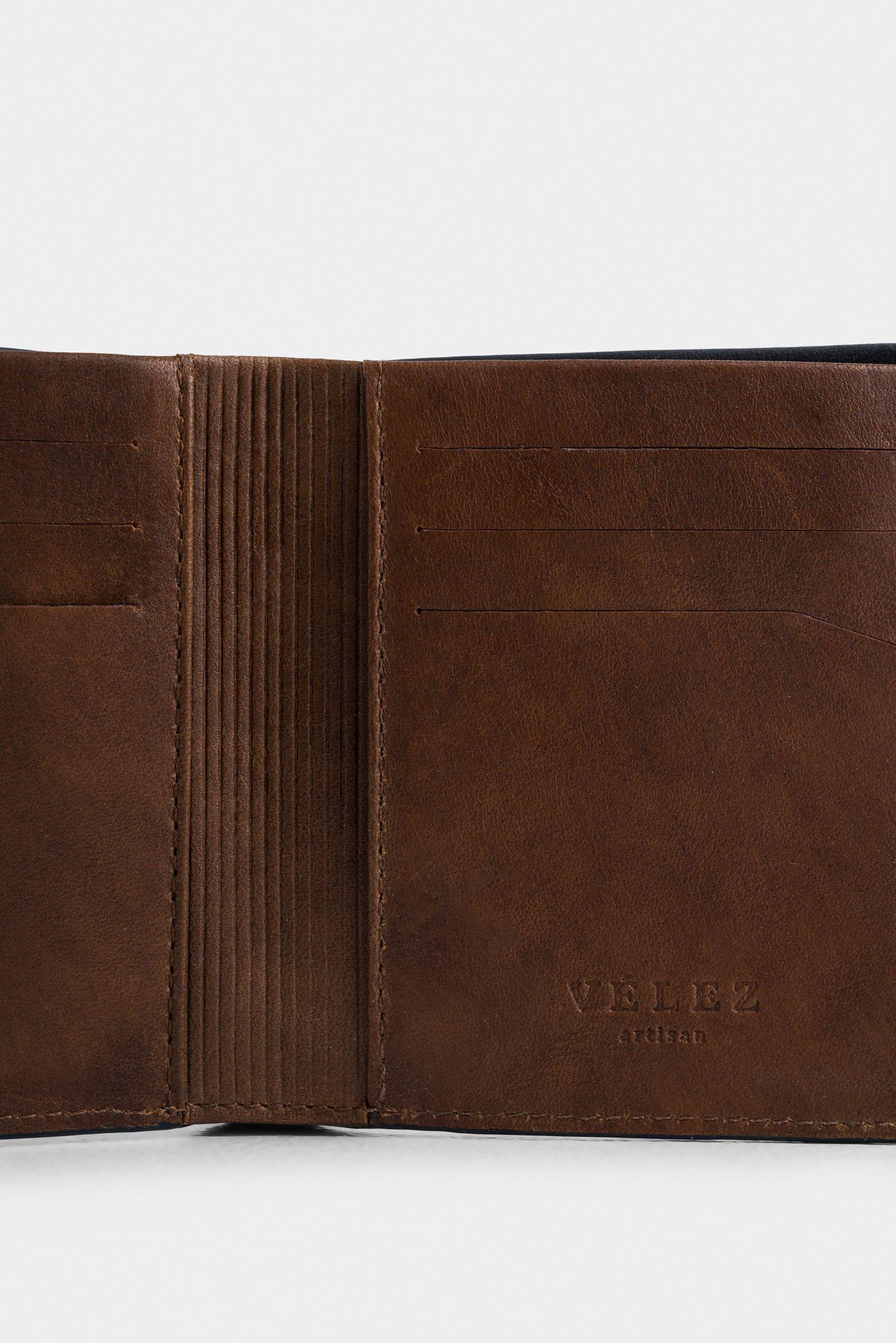 Vélez Billetera Arabia 3.0 Cuero Hombre Azul Oscuro-4