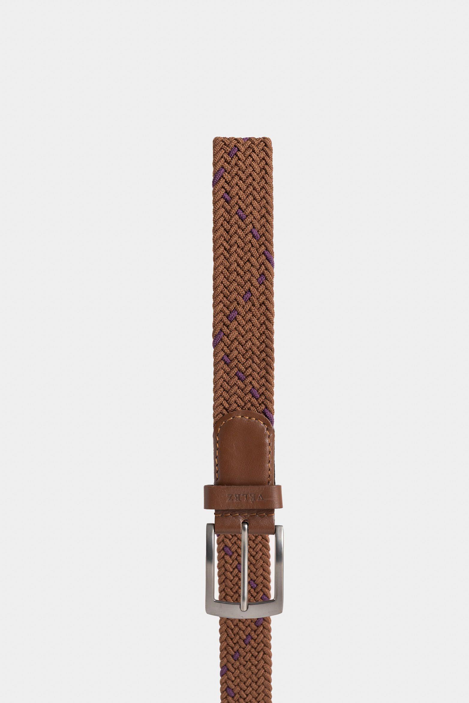 Cinturón unifaz hinoj en reata para hombre trenzado moro-1
