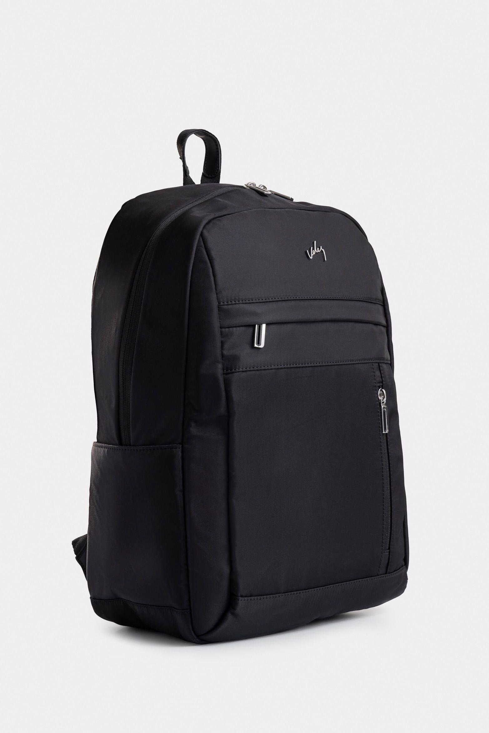 Morral Sierra en lona para hombre manija cuero negro-1