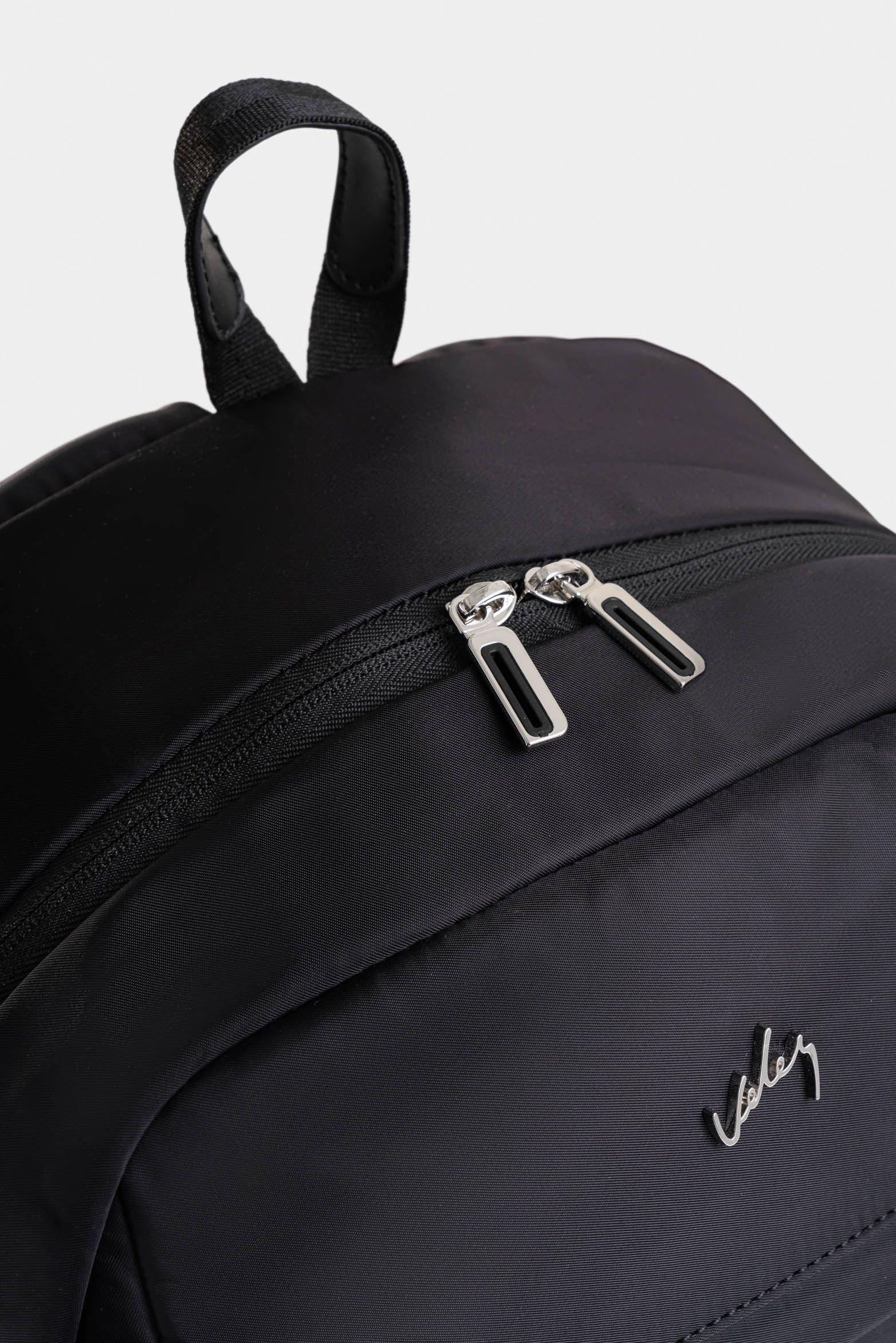 Morral Sierra en lona para hombre manija cuero negro-3